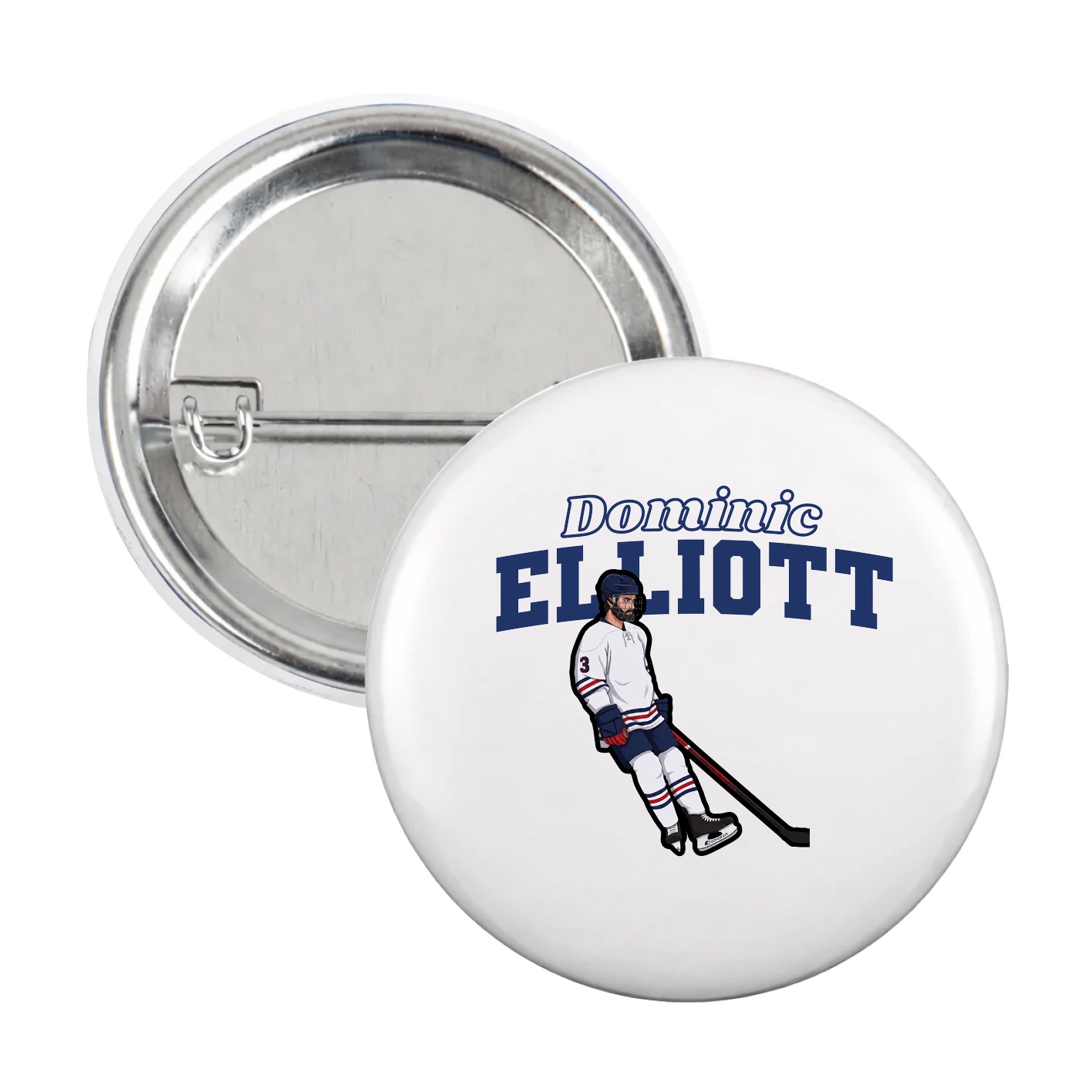 Game Day Button — Name Arch in White