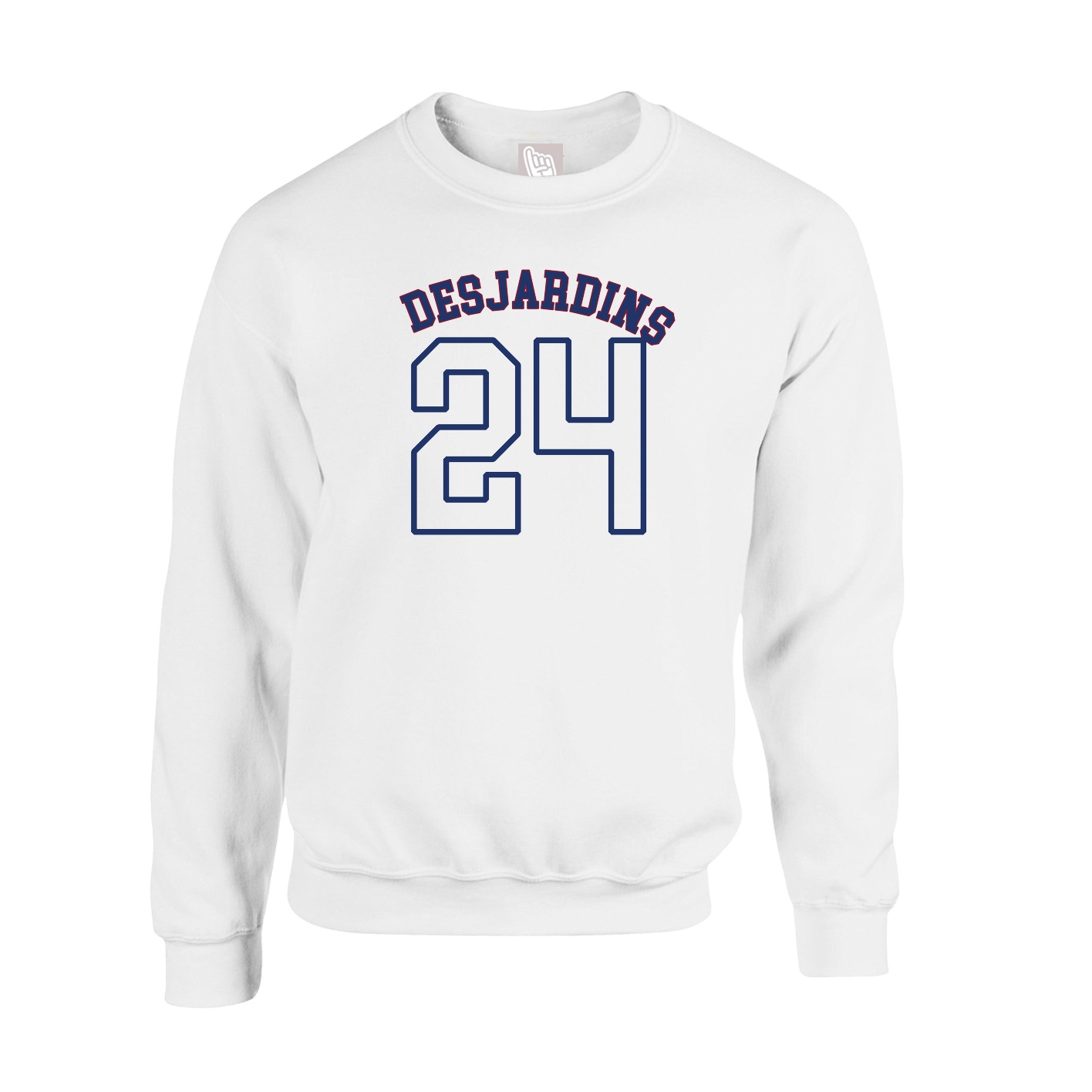 Fleece Crew — Shirsey Arch in White