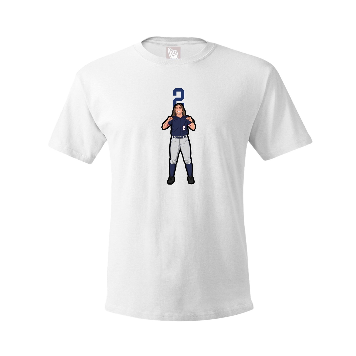 Tee — Number Top in White