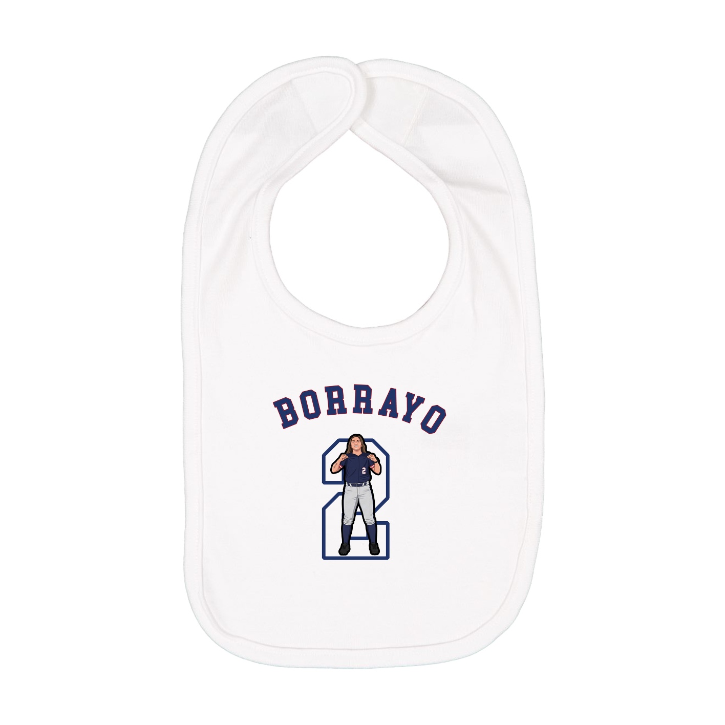 Infant Bib — Shirsey Arch in White