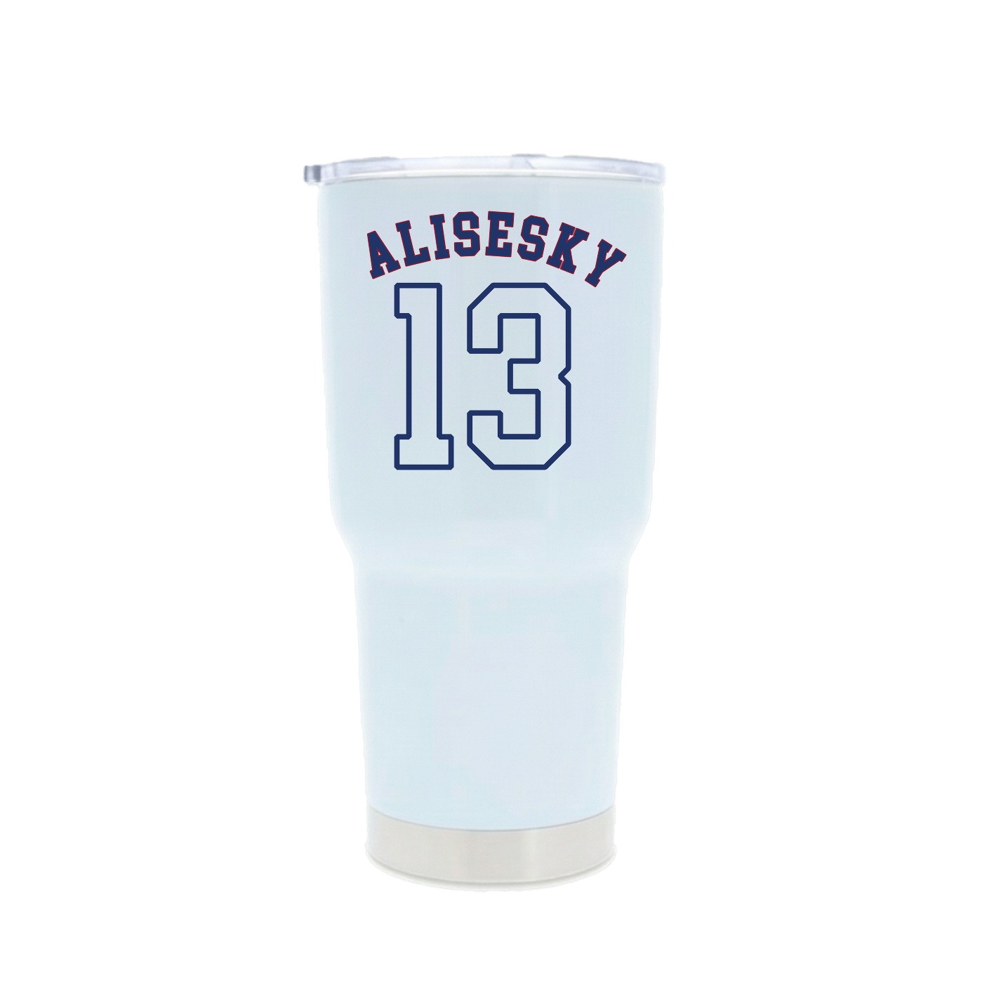 30oz Stainless Steel Tumbler — Shirsey Arch in White