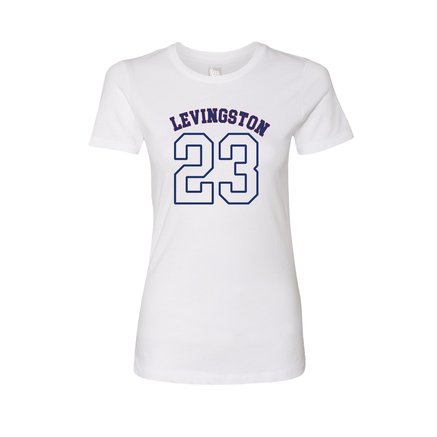 Fitted Women's Tee — Shirsey Arch in White