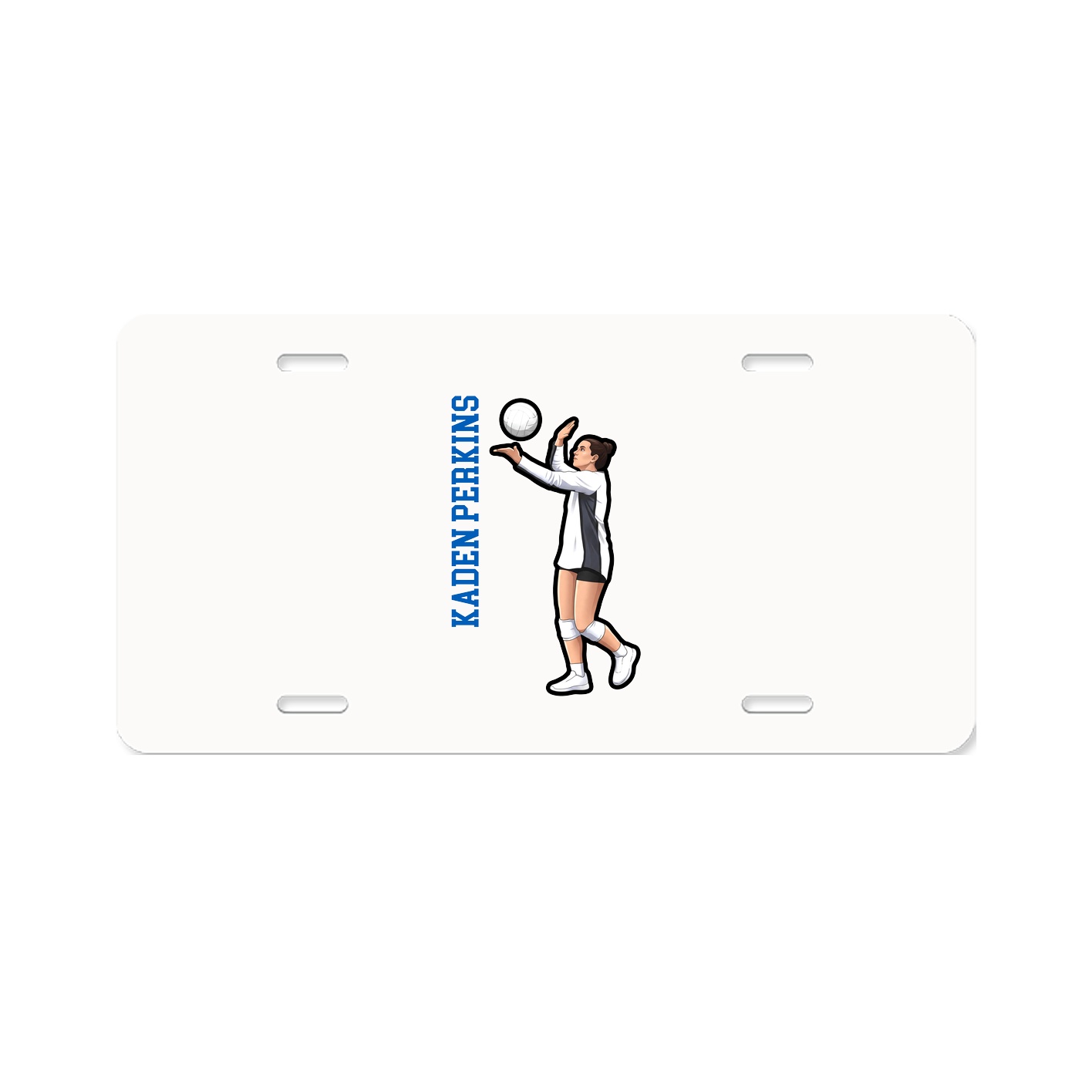 License Plate — Name Vertical in Classic