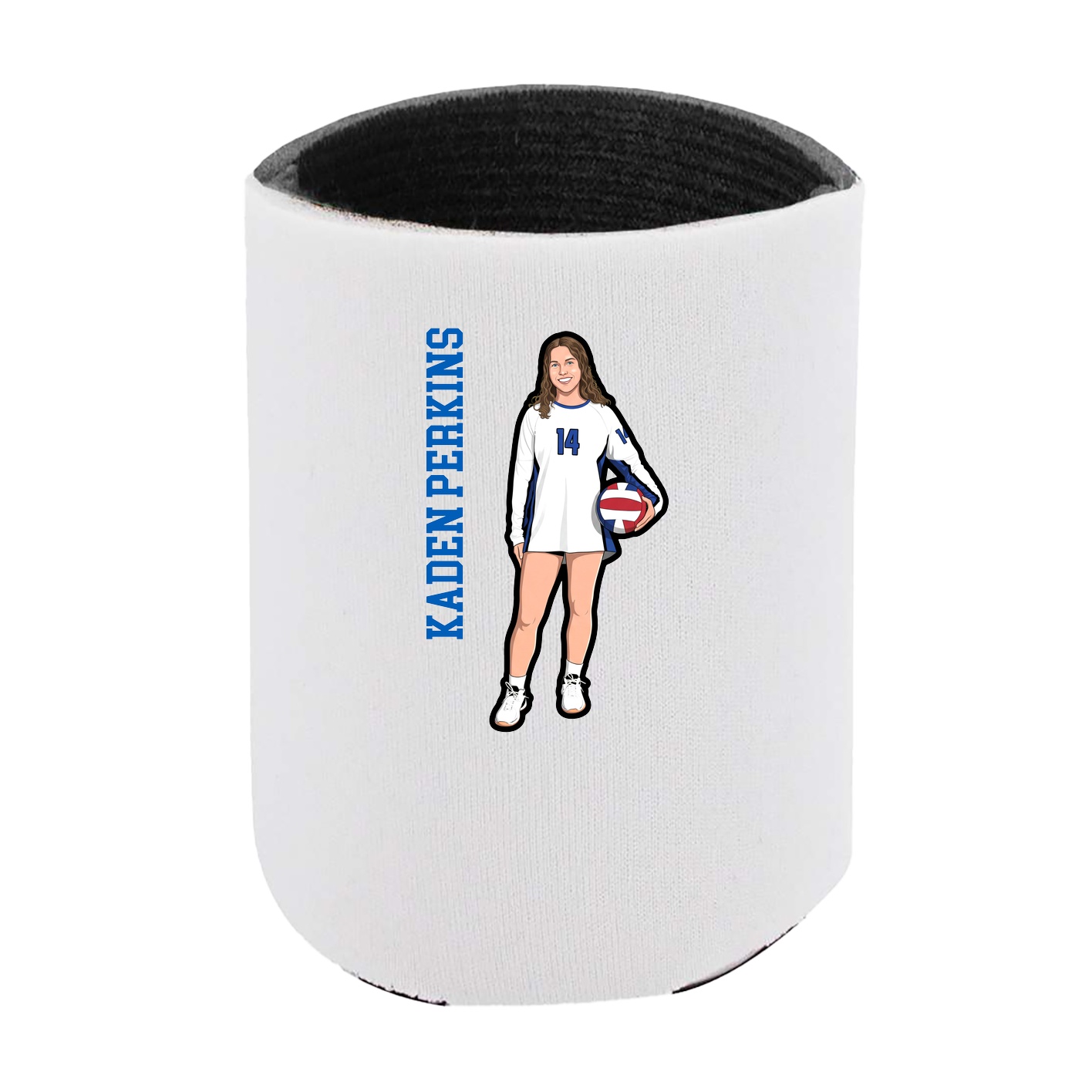 Can Holder — Name Vertical in White