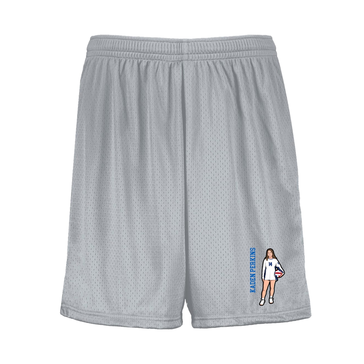 Shorts — Name Vertical in Silver