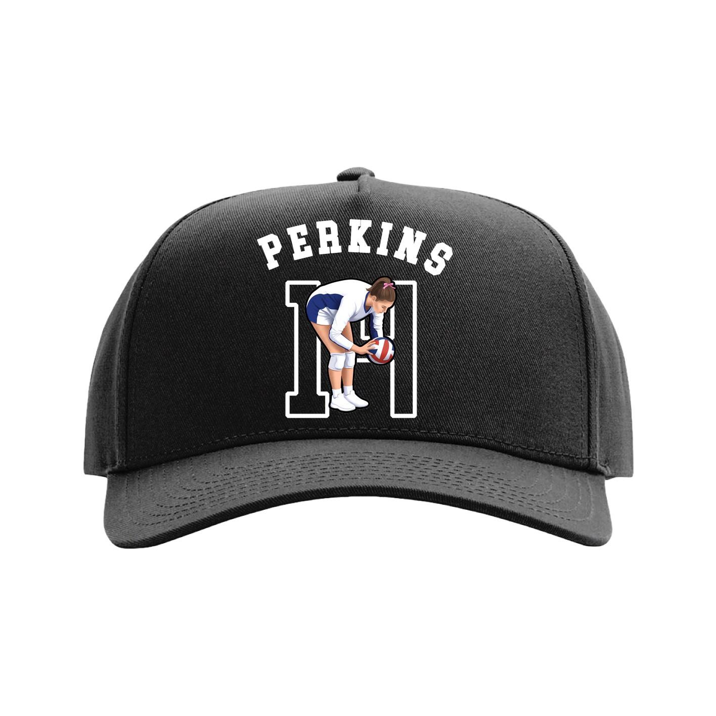 Full Fabric Five-Panel Champ Cap — Shirsey Arch in Black