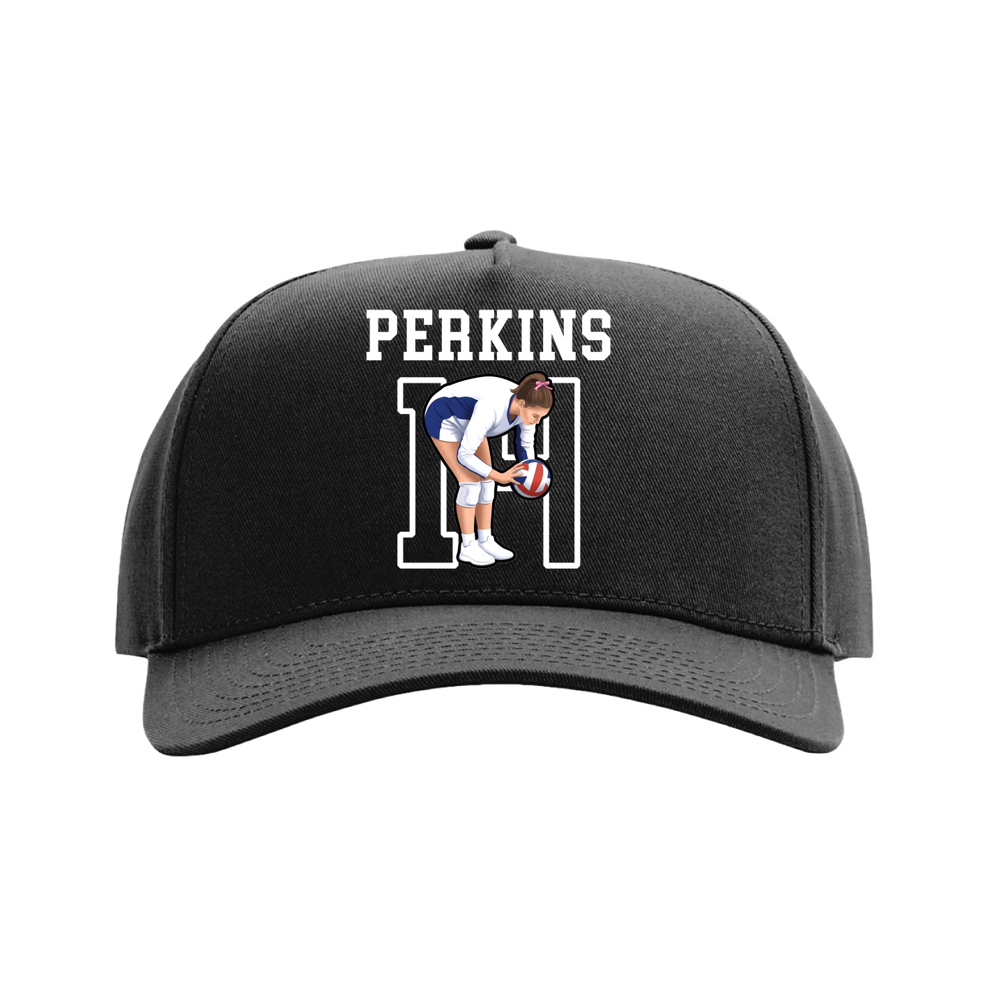 Full Fabric Five-Panel Champ Cap — Shirsey in Black