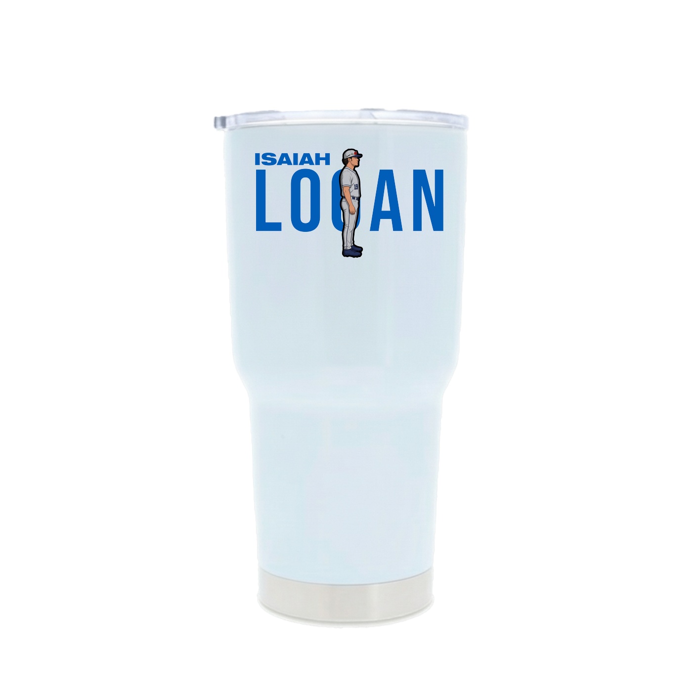 30oz Stainless Steel Tumbler — Player Name in White