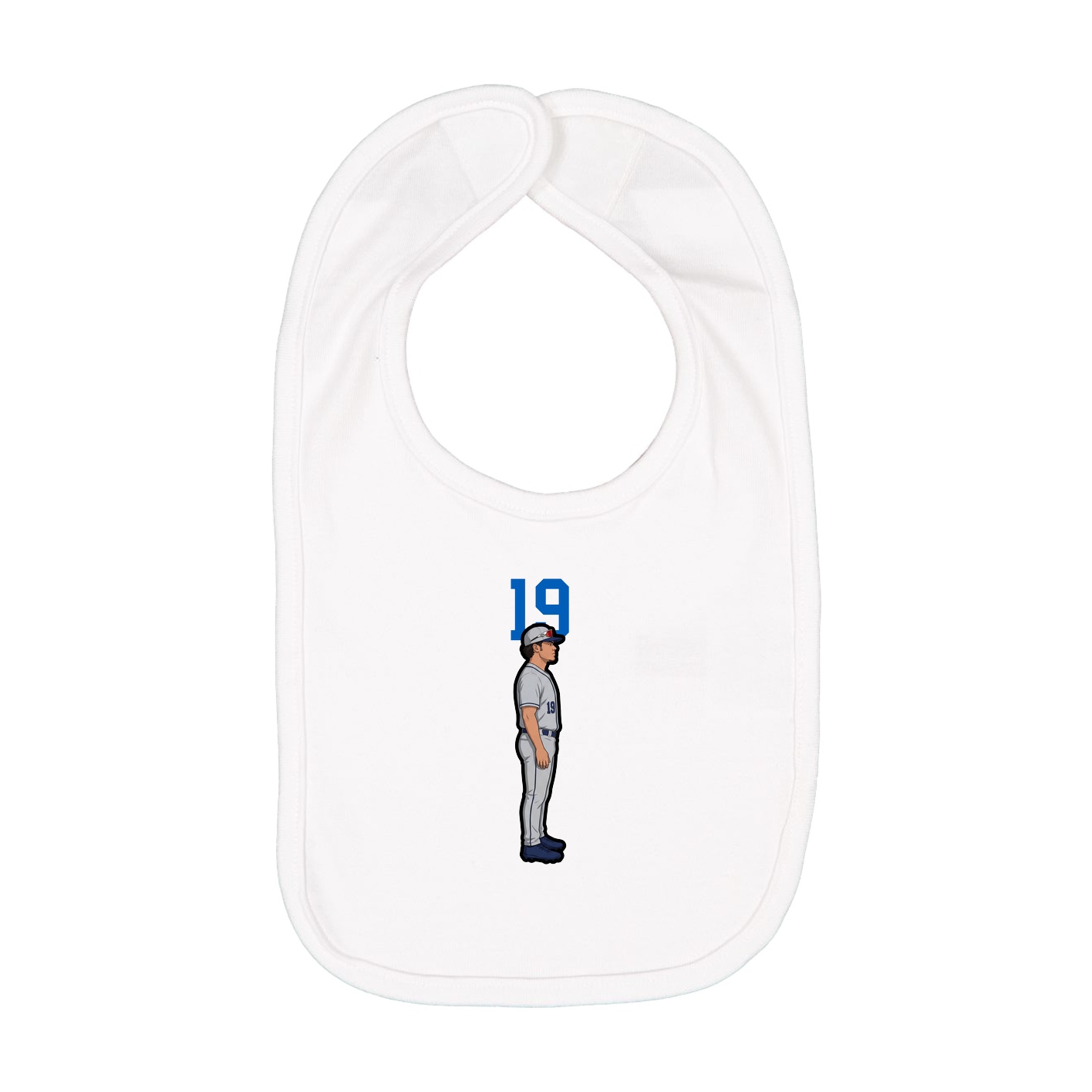 Infant Bib — Number Top in White