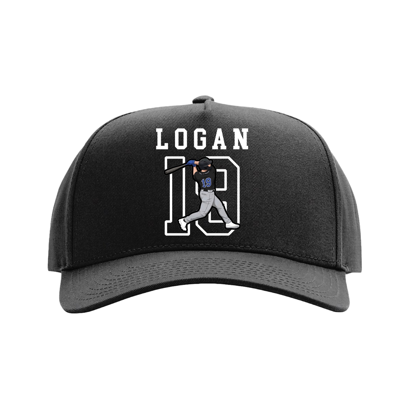 Full Fabric Five-Panel Champ Cap — Shirsey in Black