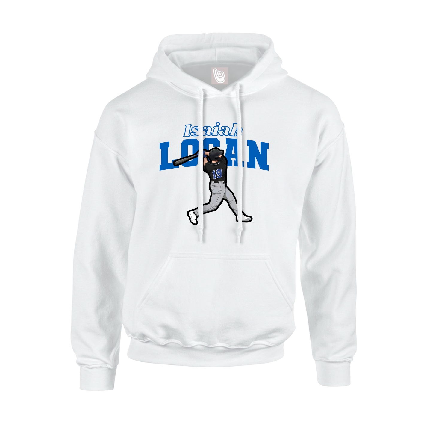 Hoodie — Name Arch in White