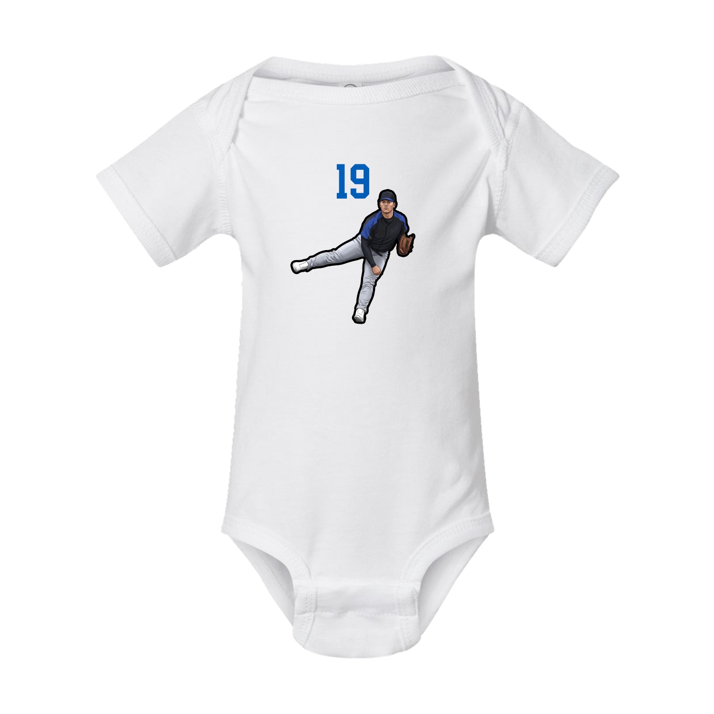 Baby Onesie — Number Top in White