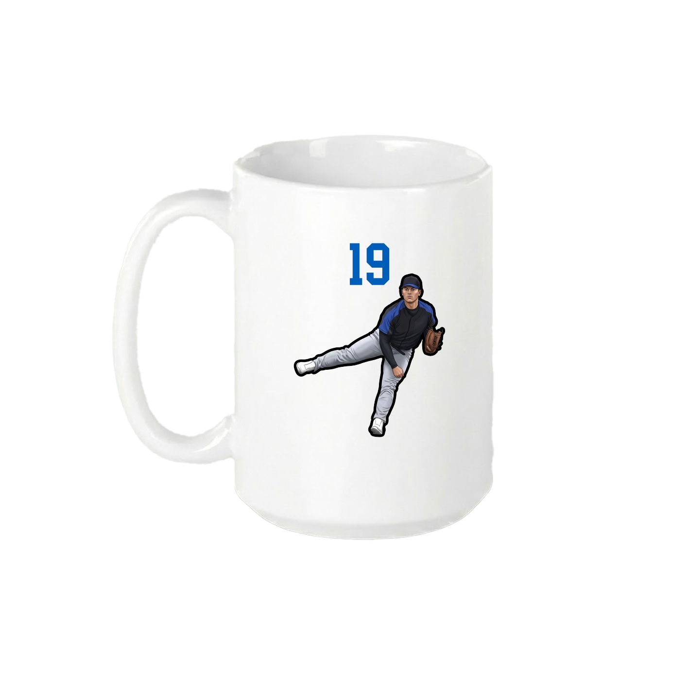 15oz Coffee Mug — Number Top in White