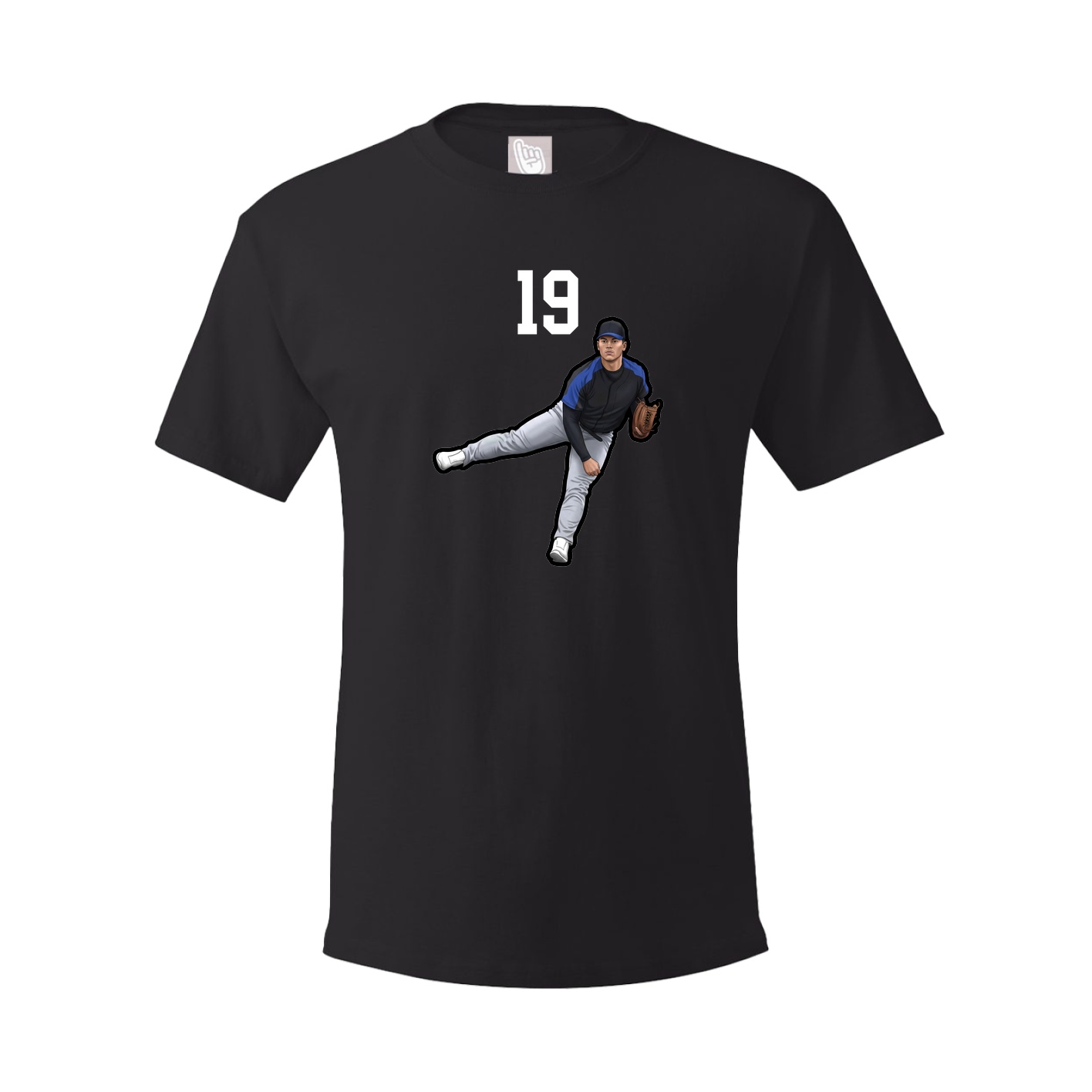 Youth Tee — Number Top in Black