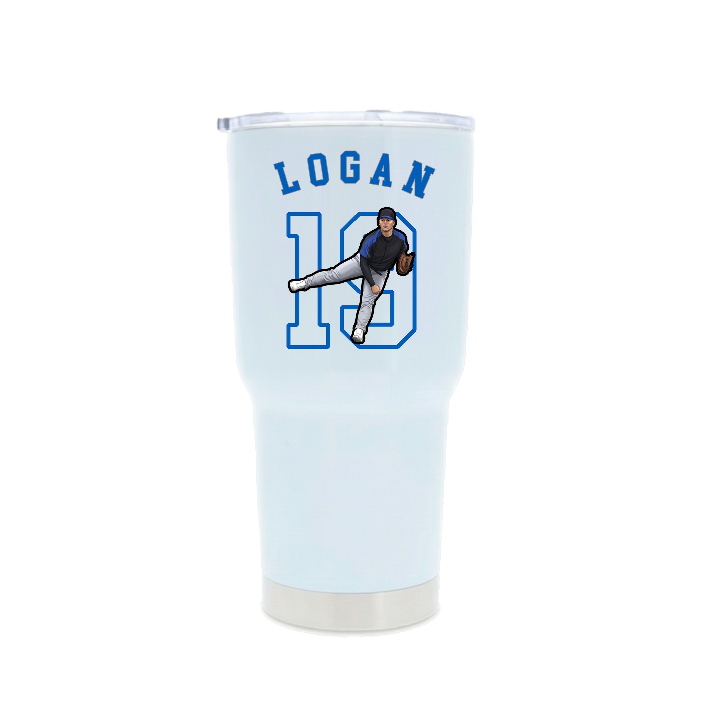 30oz Stainless Steel Tumbler — Shirsey Arch in White