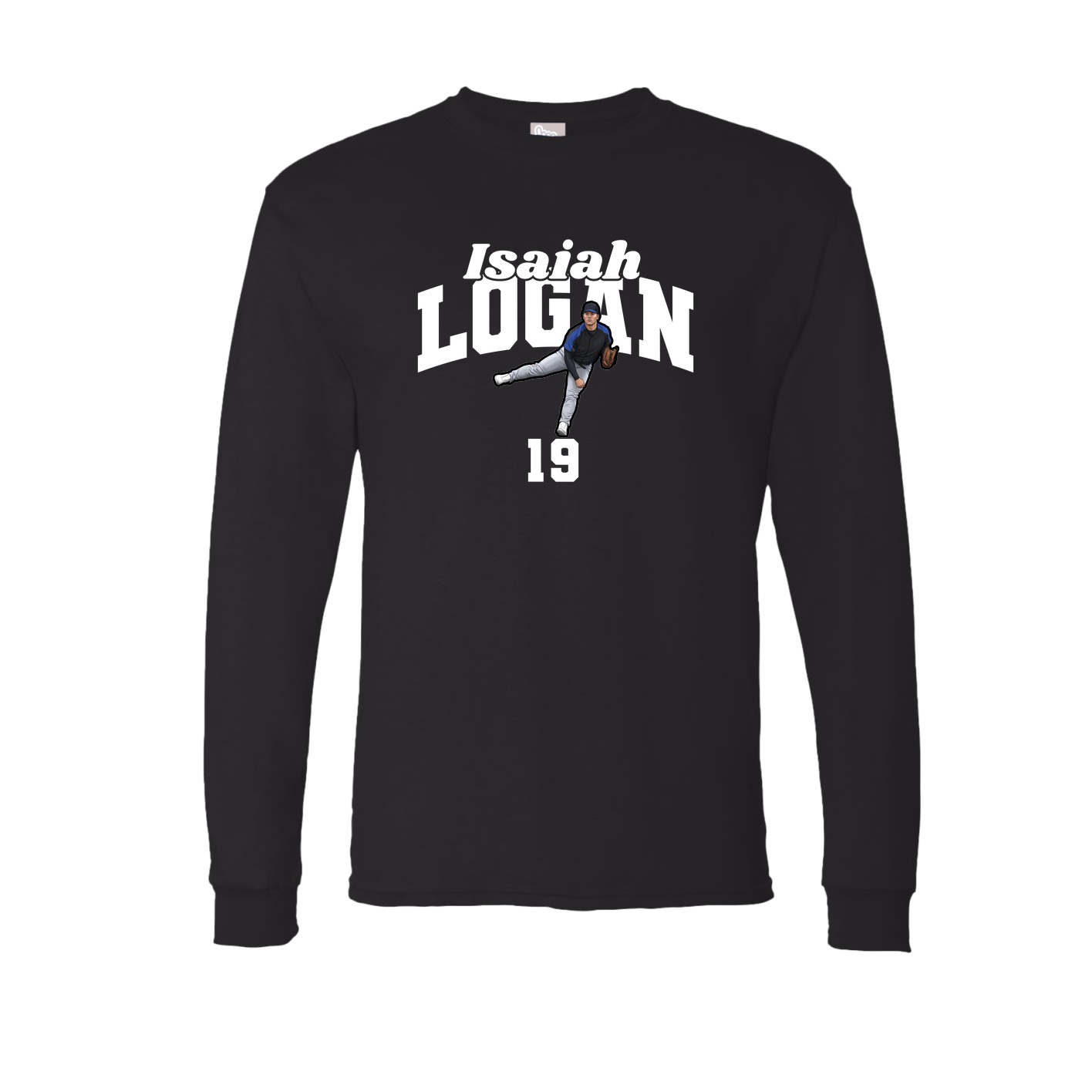 Long Sleeve Tee — Signature Arch in Black