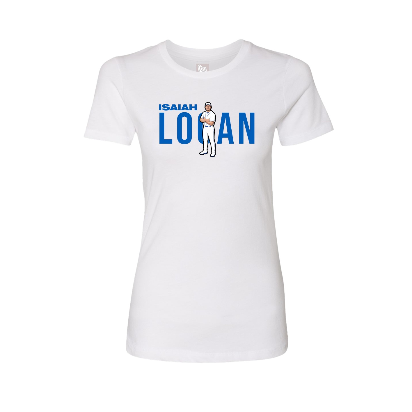 Fitted Women's Tee — Player Name in White