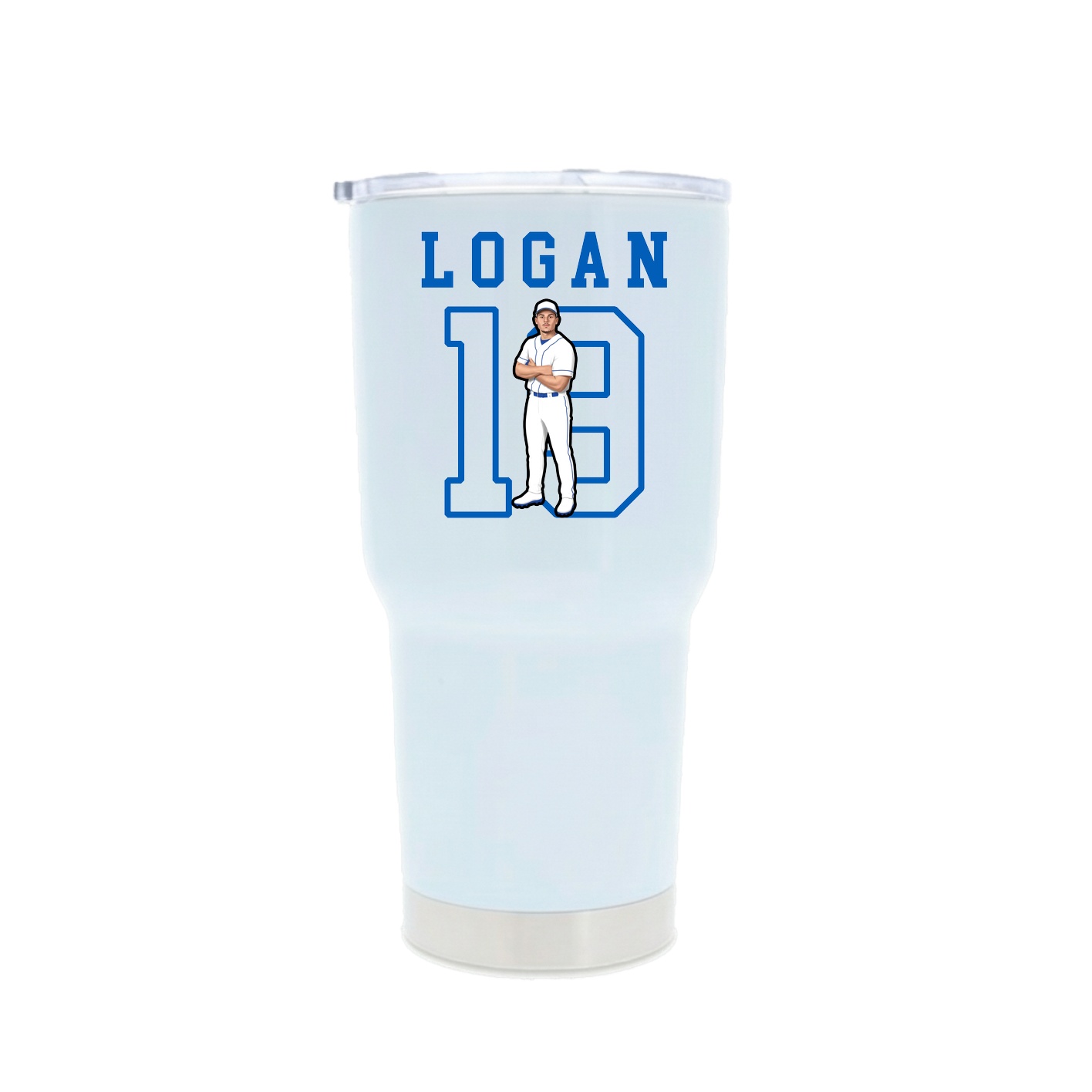 30oz Stainless Steel Tumbler — Shirsey in White
