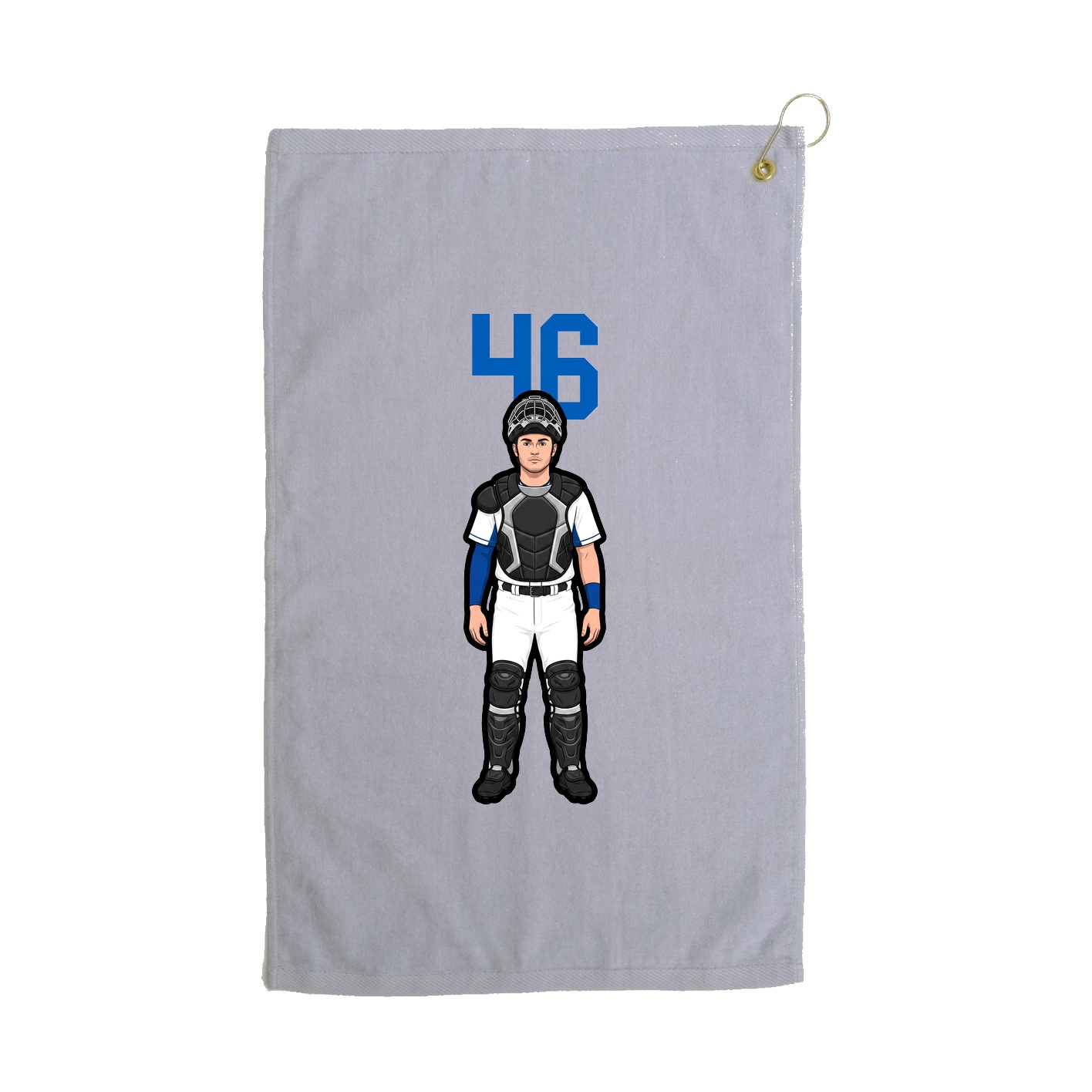 Golf Towel — Number Top in Grey