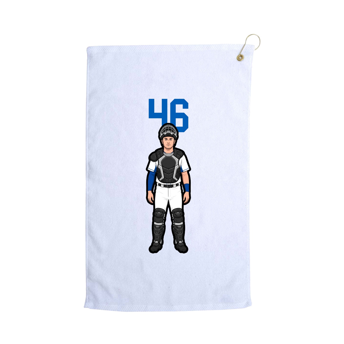 Golf Towel — Number Top in White