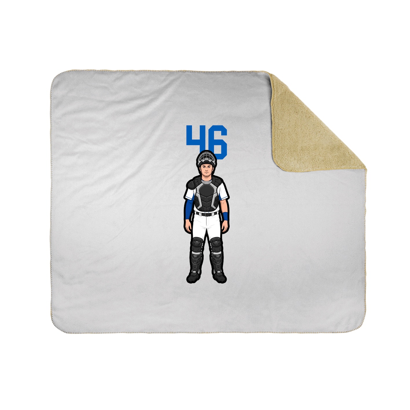 Throw Blanket — Number Top in White
