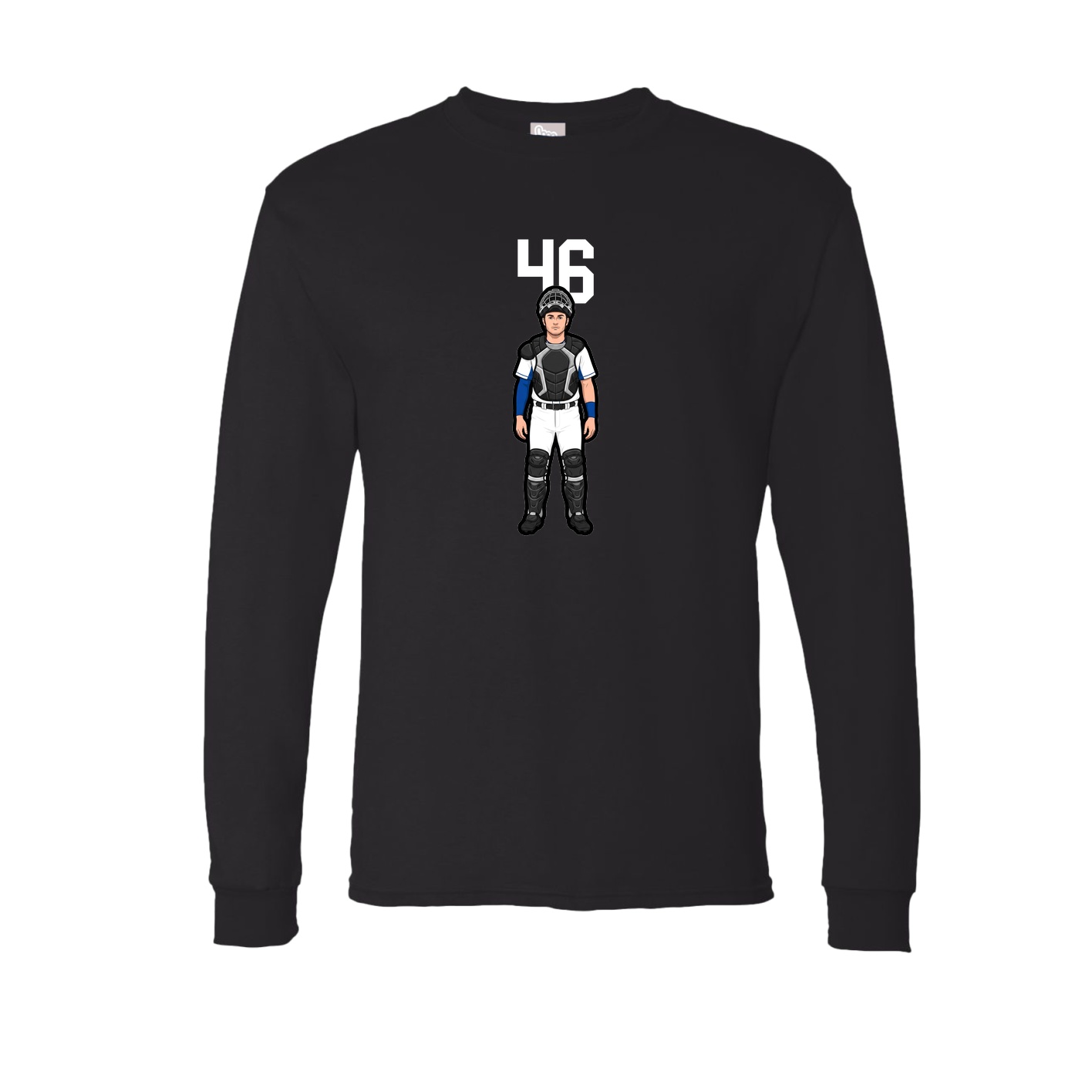 Long Sleeve Tee — Number Top in Black