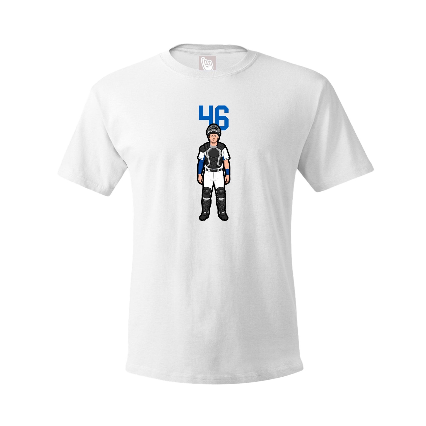 Youth Tee — Number Top in White