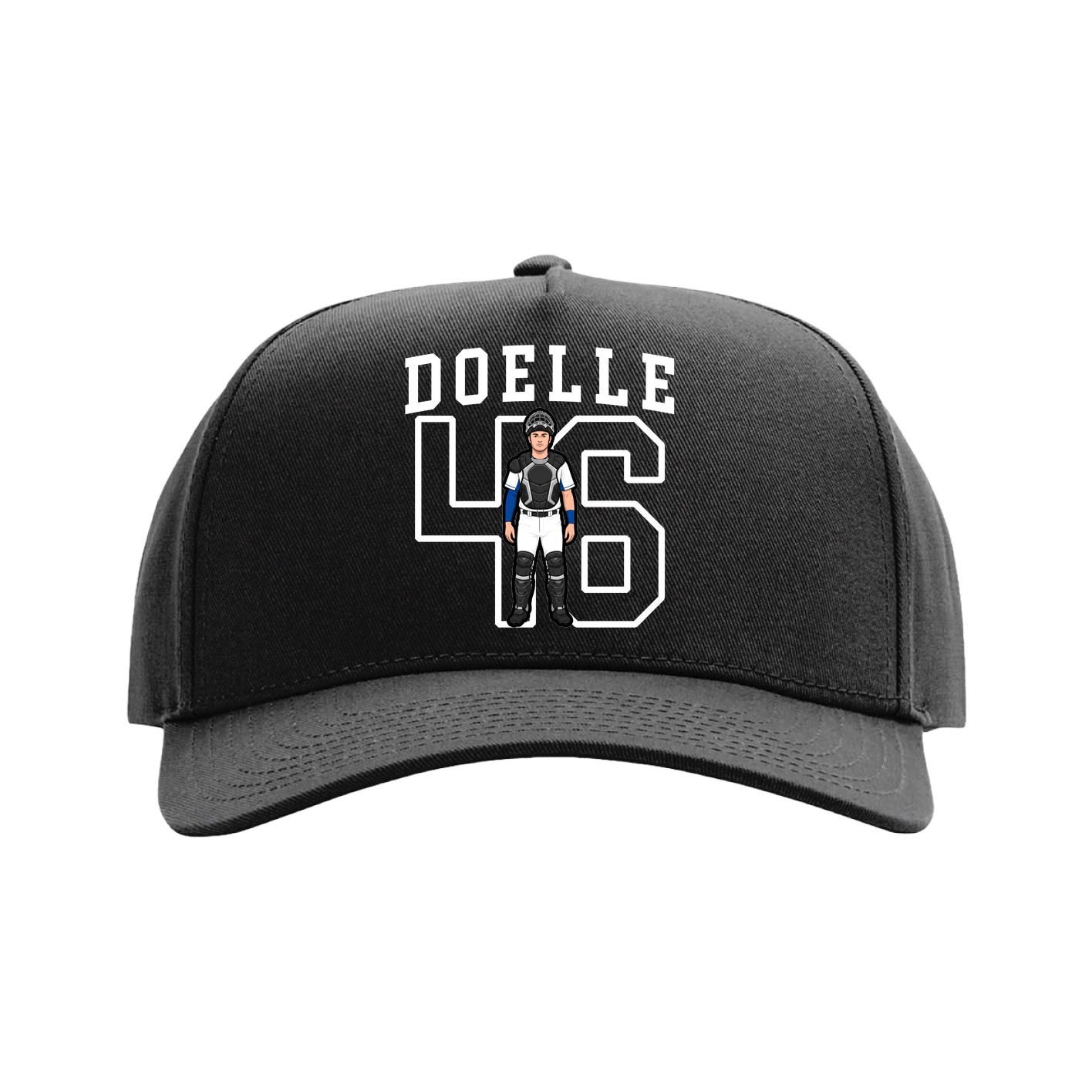 Full Fabric Five-Panel Champ Cap — Shirsey in Black
