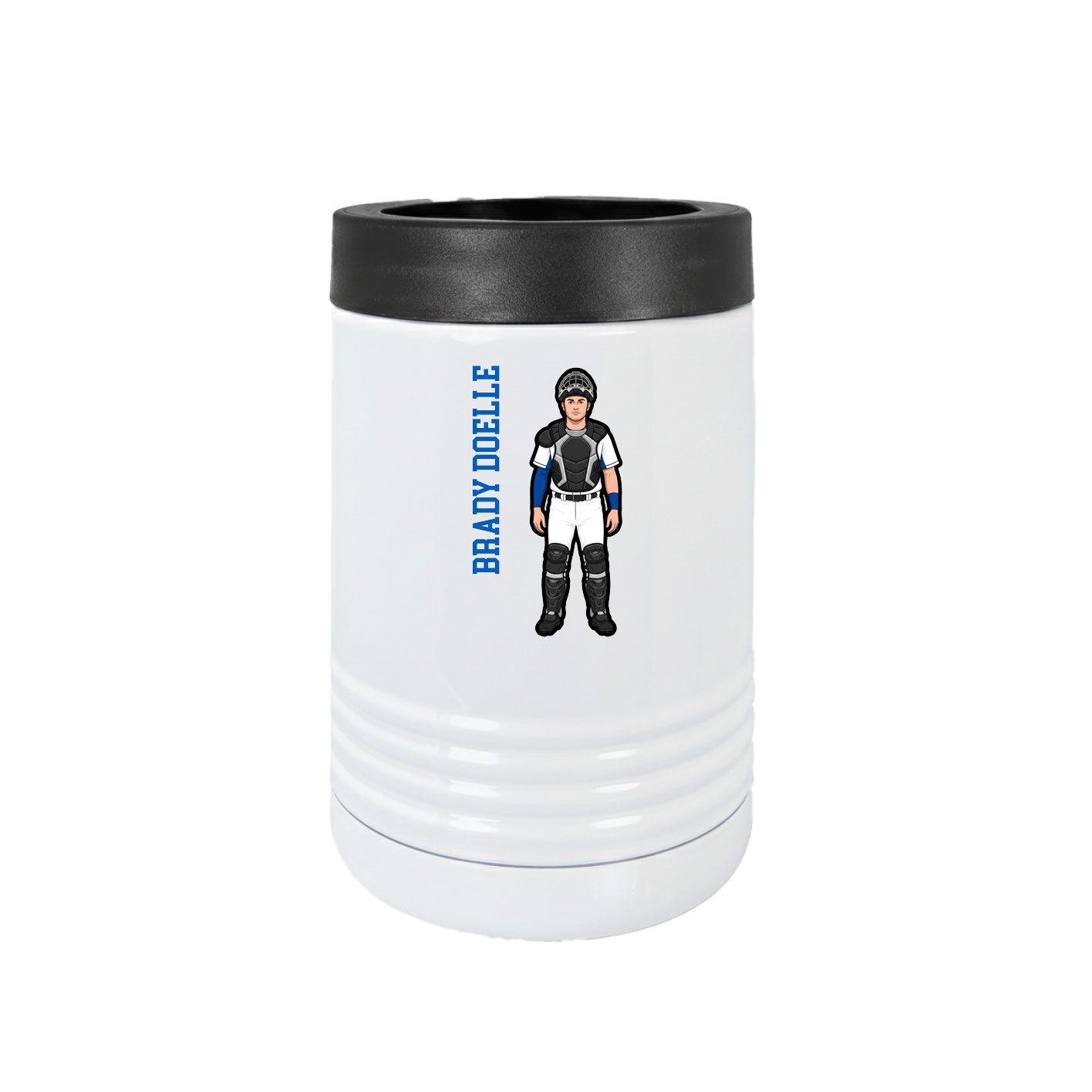 Beverage Holder — Name Vertical in White