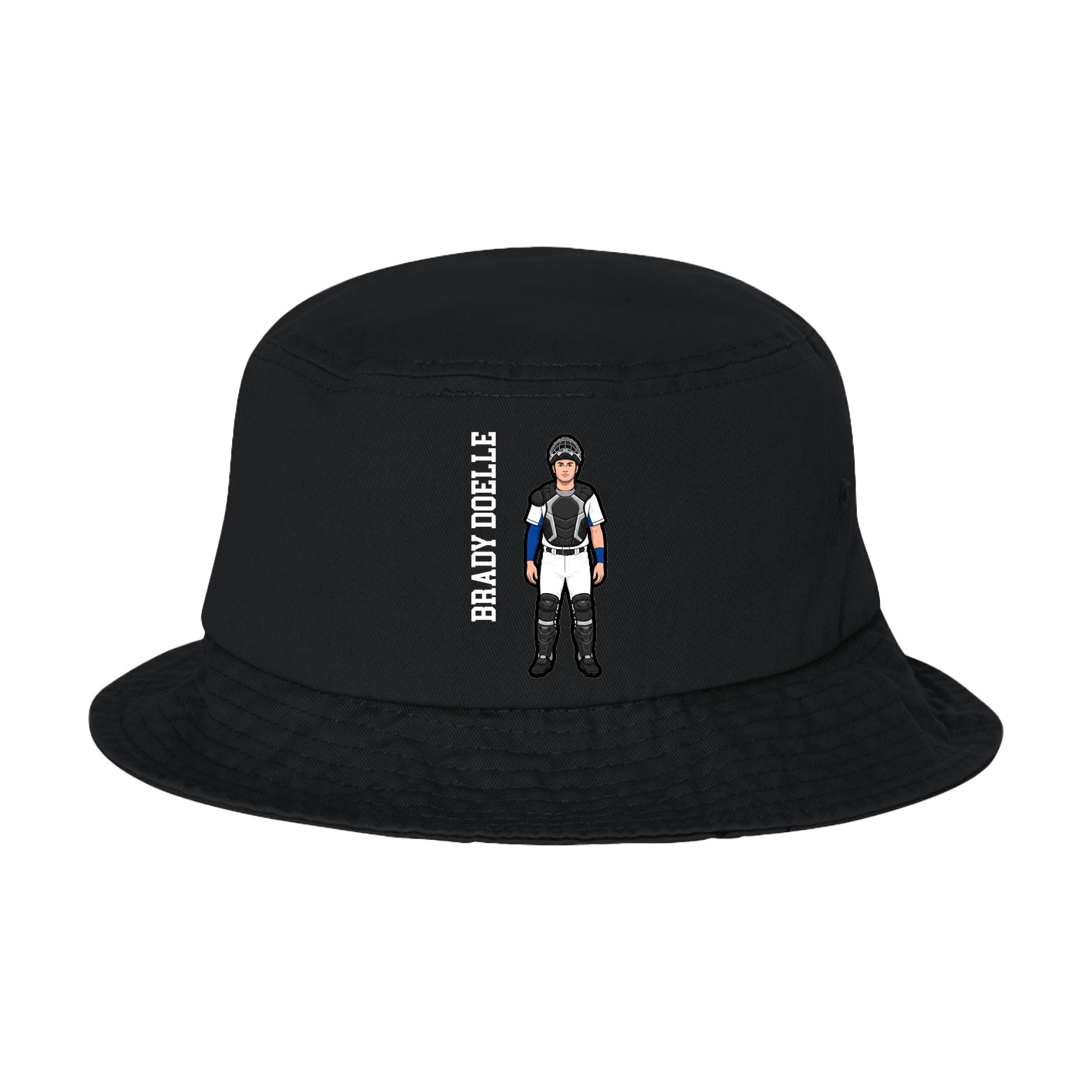 Bucket Cap — Name Vertical in Black