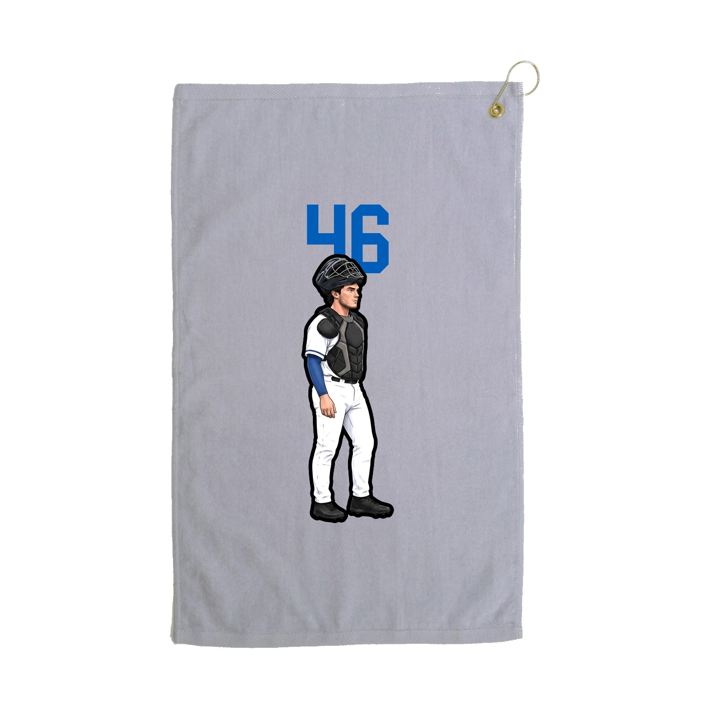Golf Towel — Number Top in Grey
