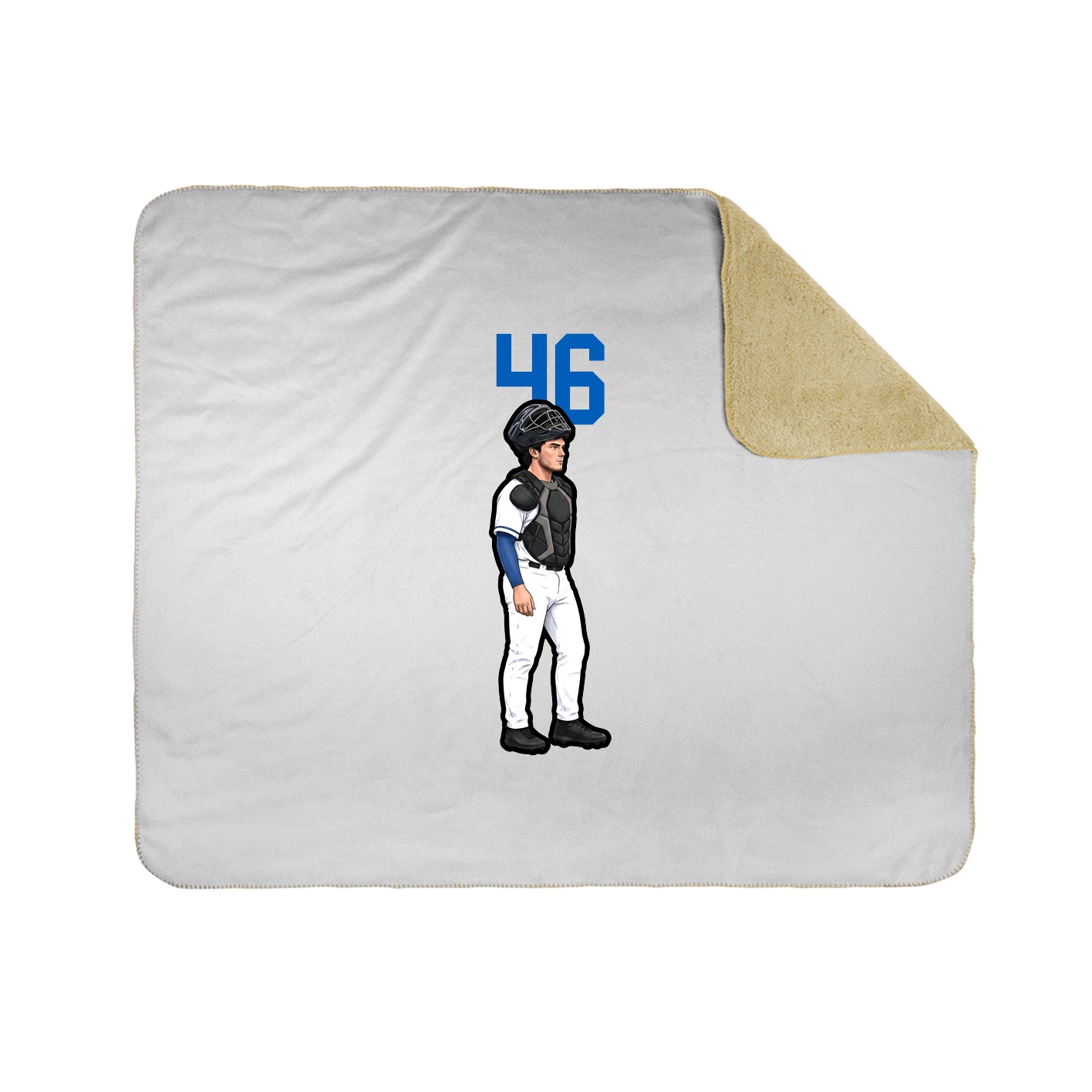 Throw Blanket — Number Top in White