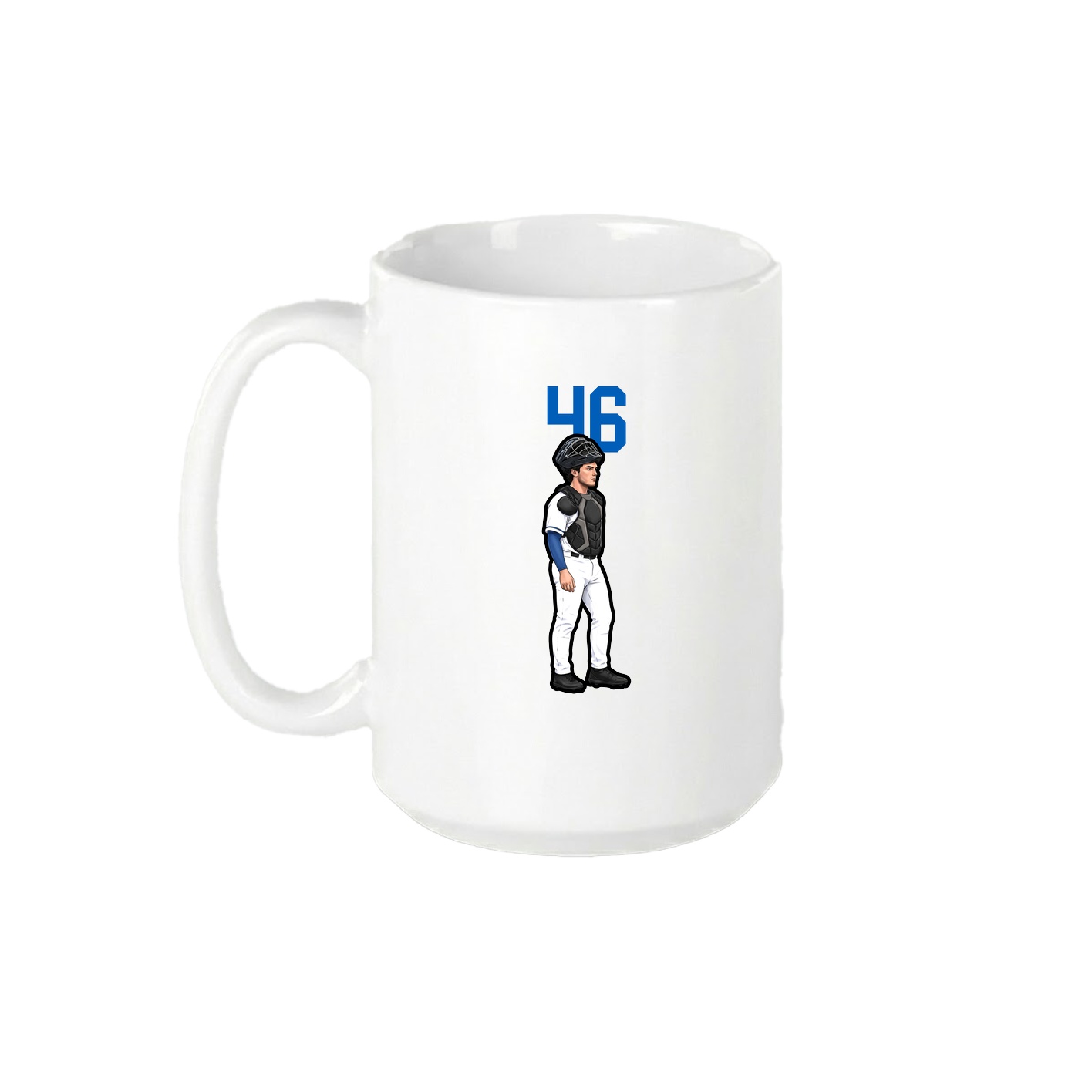 15oz Coffee Mug — Number Top in White