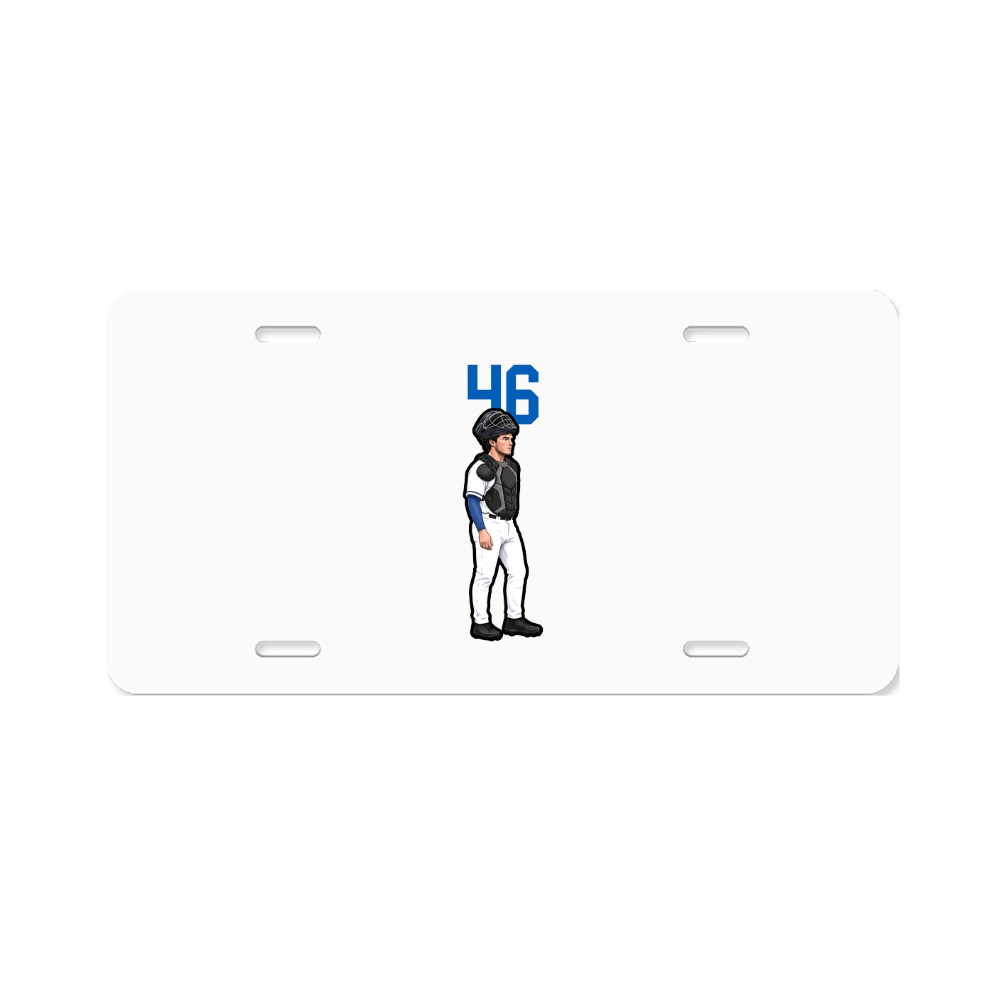 License Plate — Number Top in Classic
