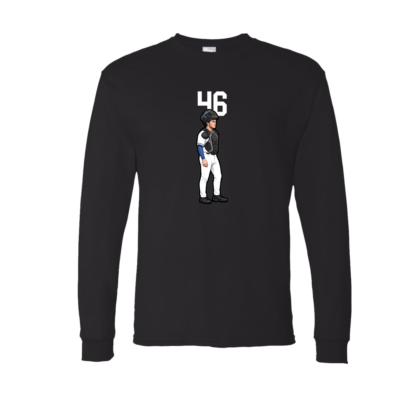 Long Sleeve Tee — Number Top in Black