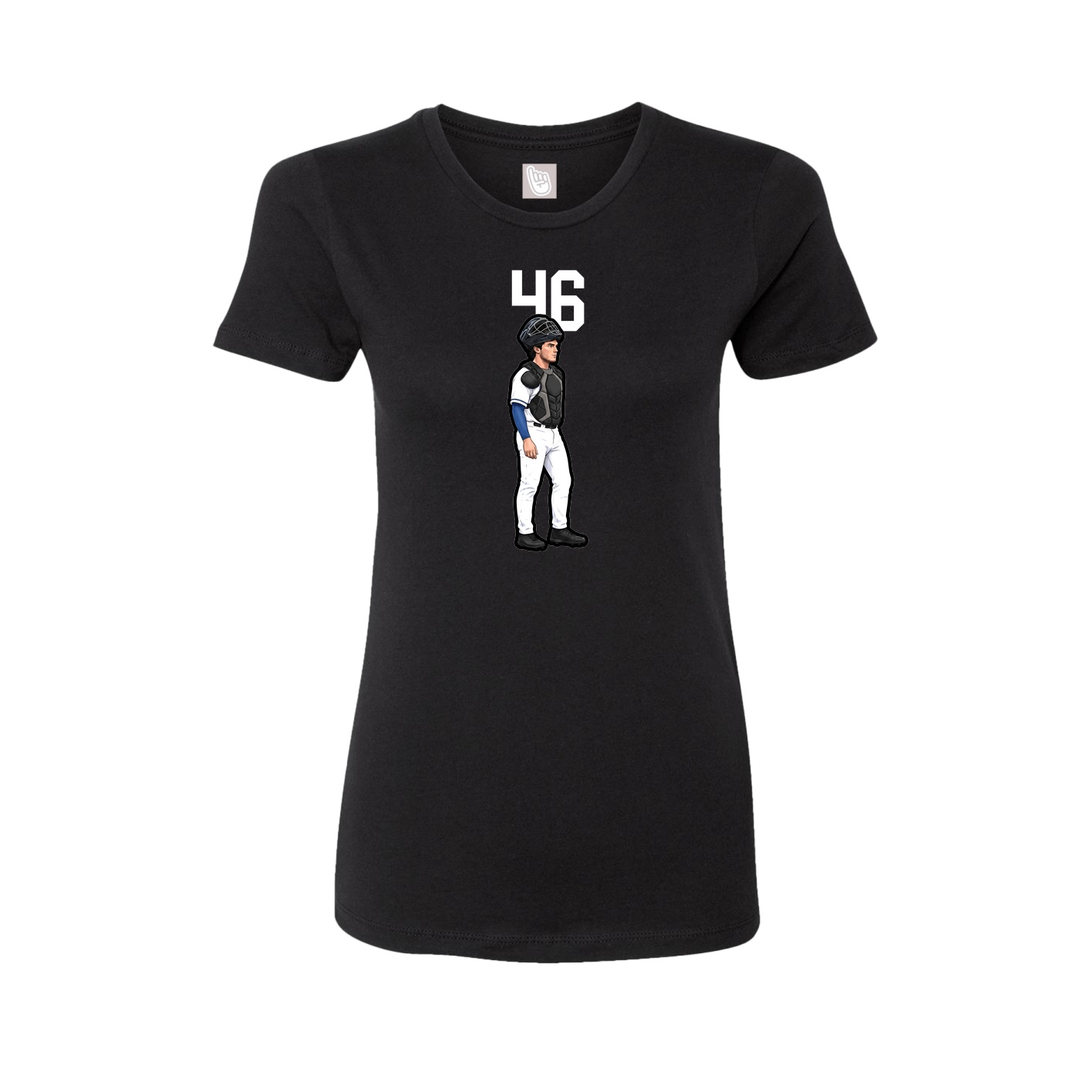 Womens Tee — Number Top in Black