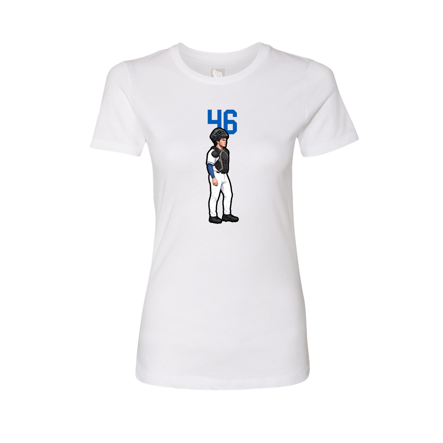 Fitted Women's Tee — Number Top in White