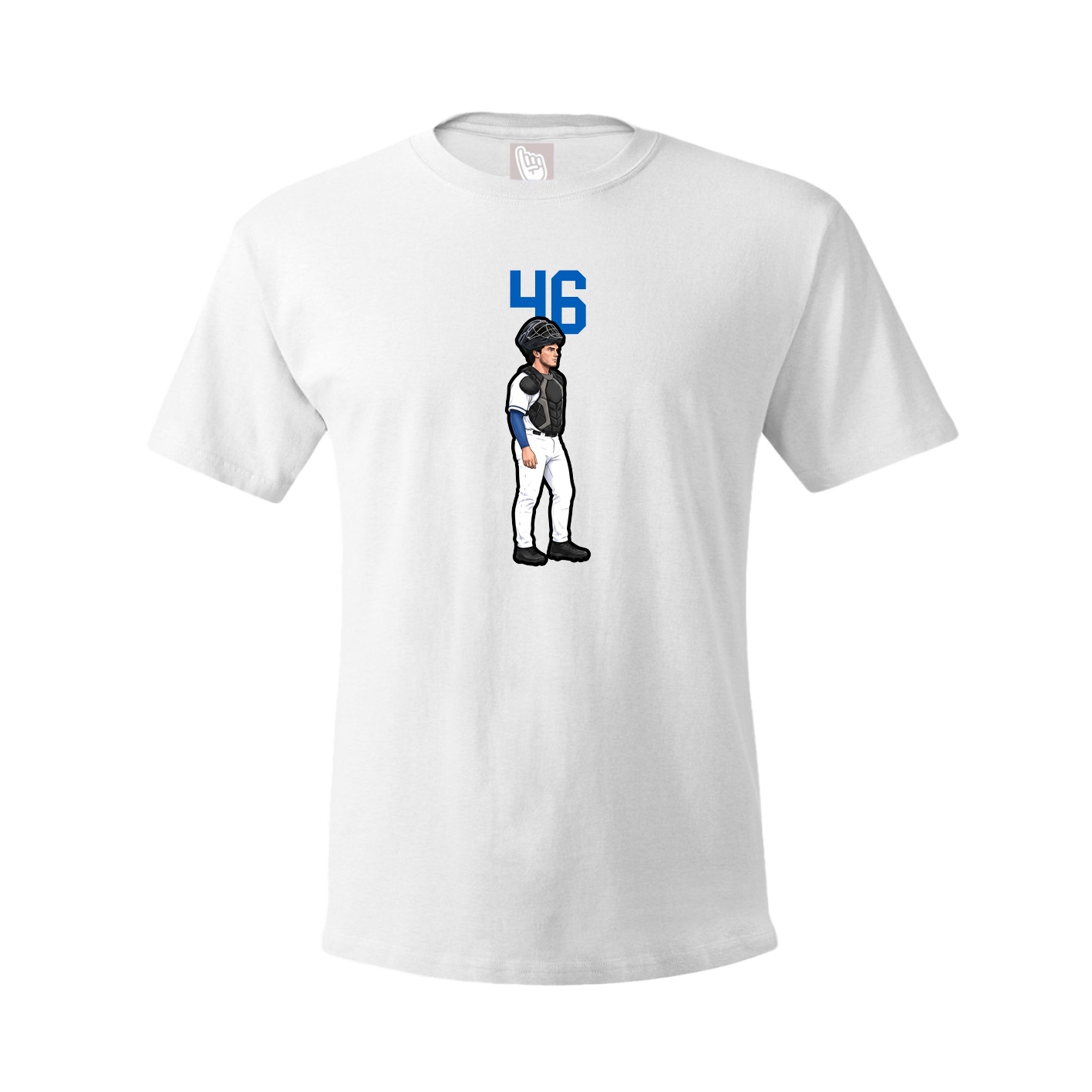 Youth Tee — Number Top in White