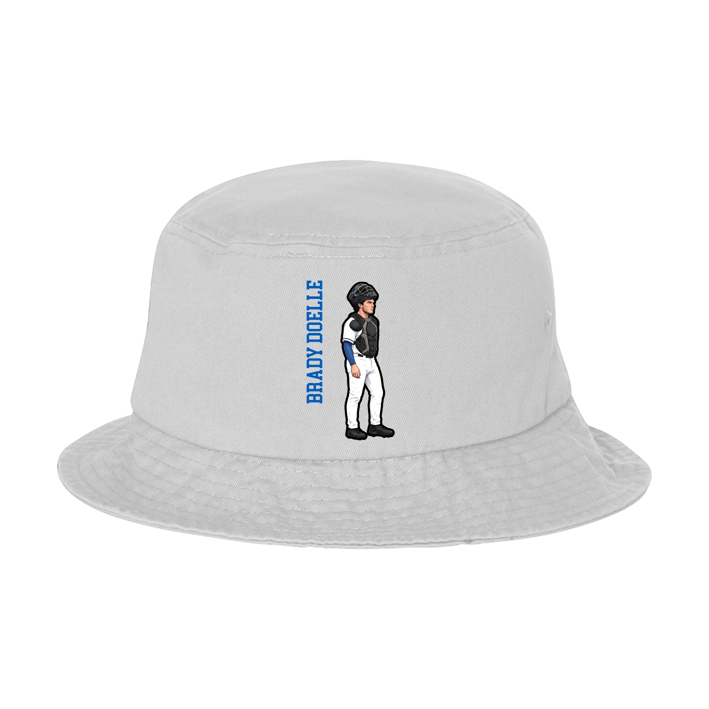 Bucket Cap — Name Vertical in White