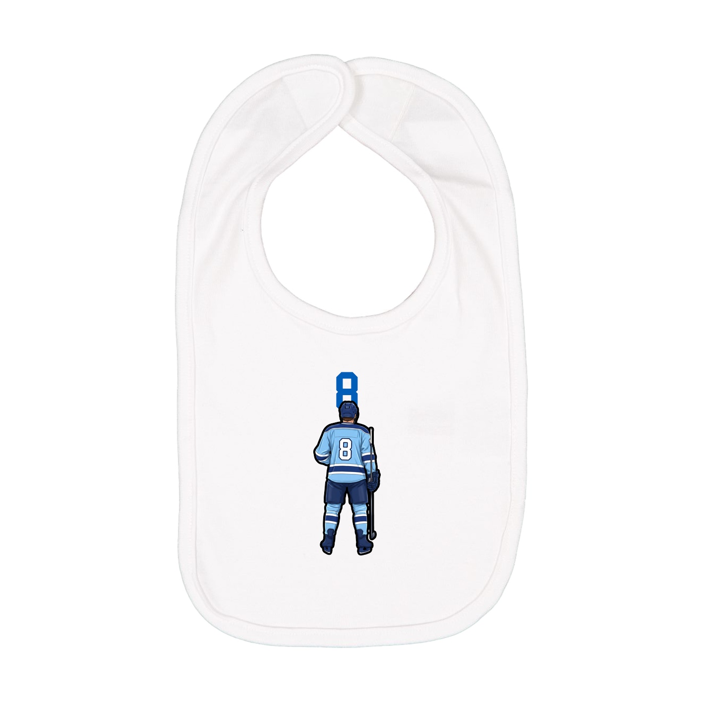 Infant Bib — Number Top in White