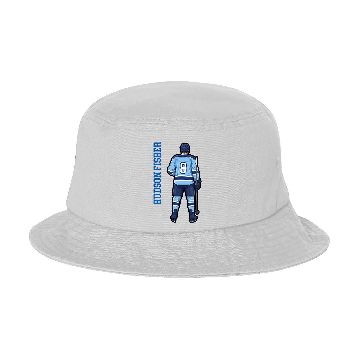 Bucket Cap — Name Vertical in White