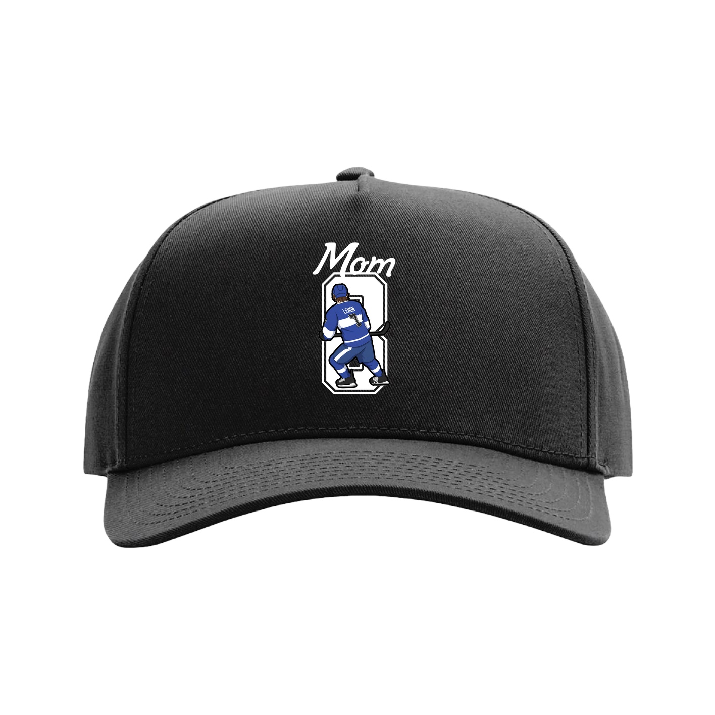 Full Fabric Five-Panel Champ Cap — Mothers Day Shirsey in Black