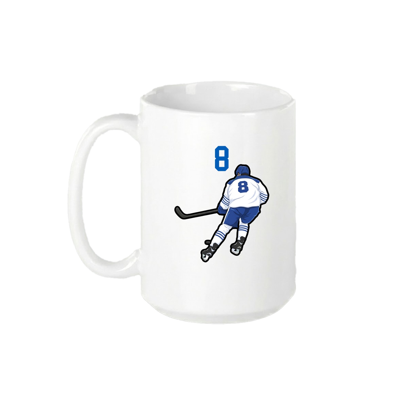 15oz Coffee Mug — Number Top in White