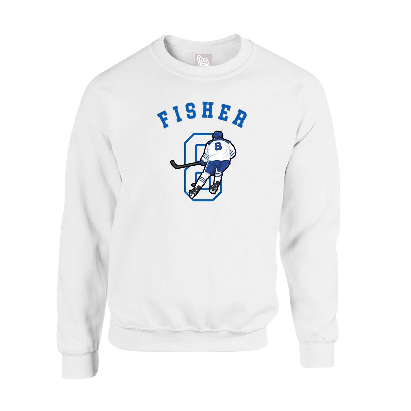 Fleece Crew — Shirsey Arch in White