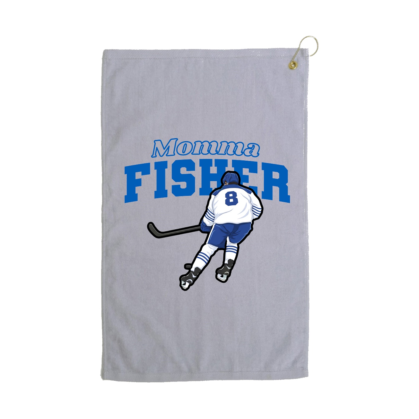 Golf Towel — Mothers Day Block in Grey
