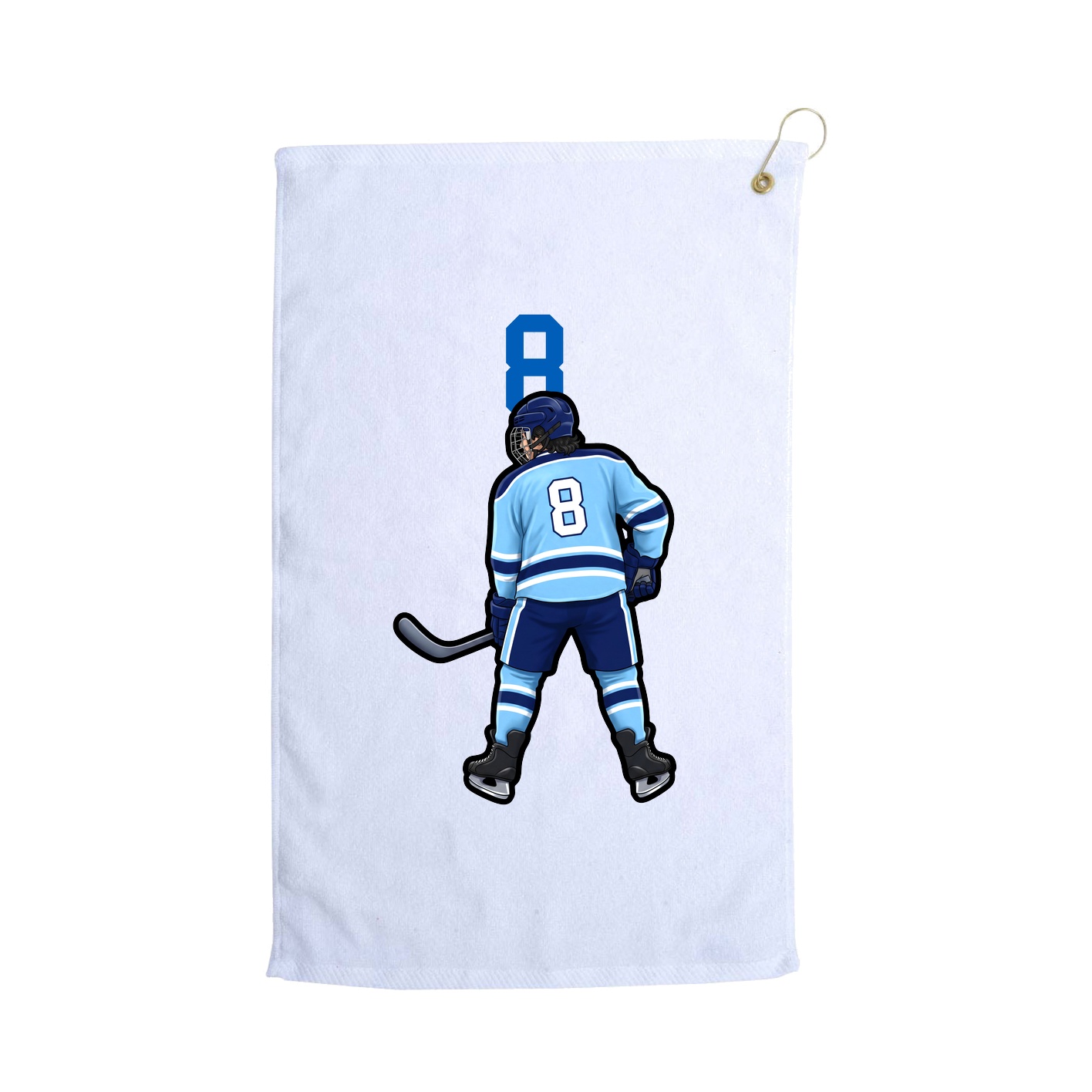 Golf Towel — Number Top in White