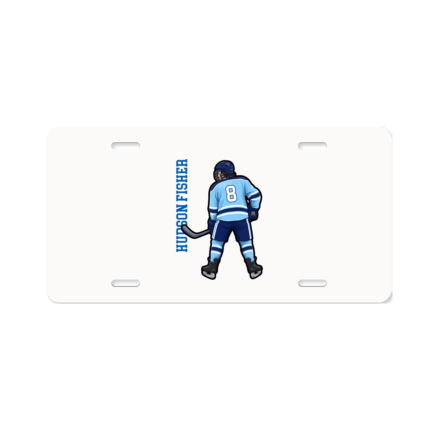 License Plate — Name Vertical in Classic