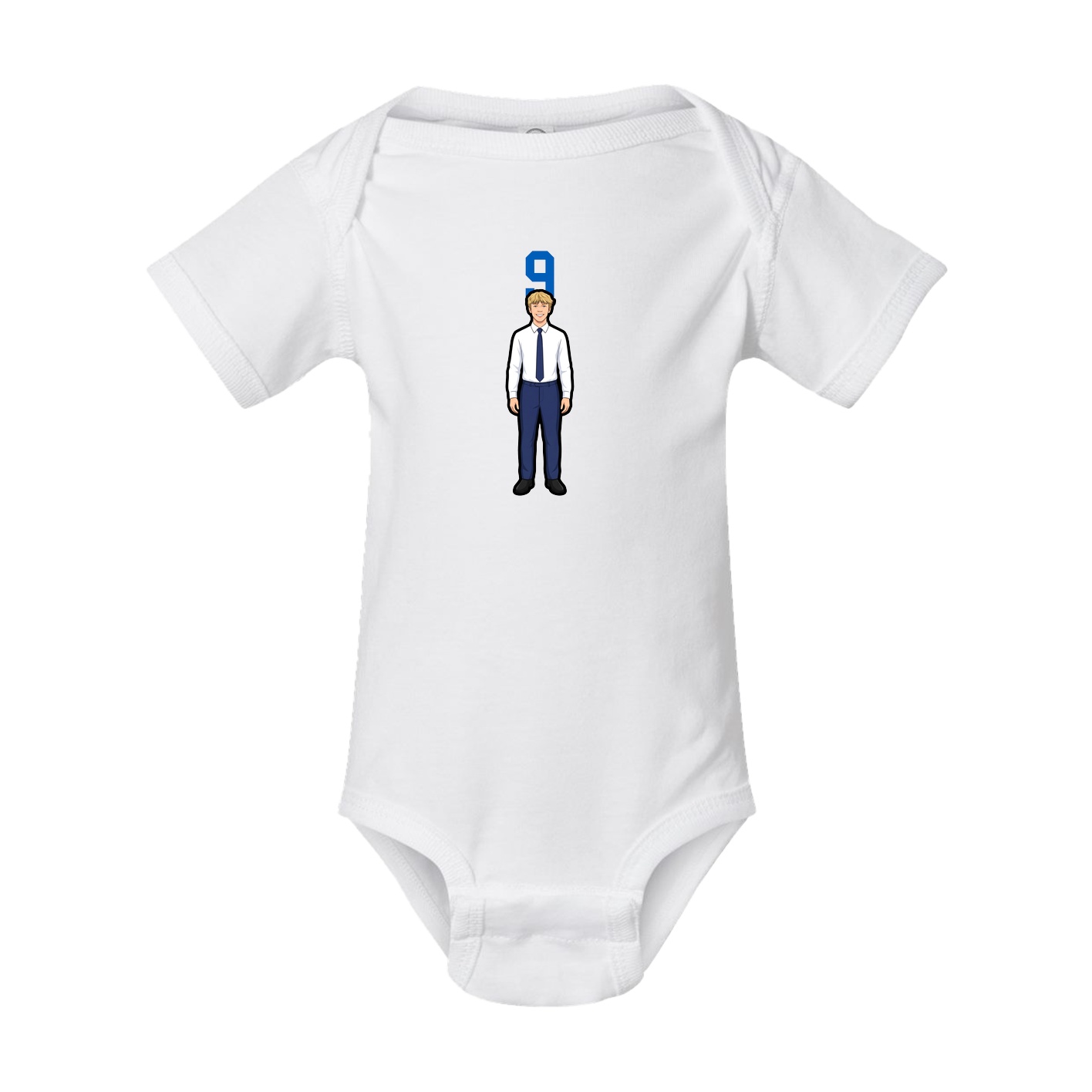Baby Onesie — Number Top in White