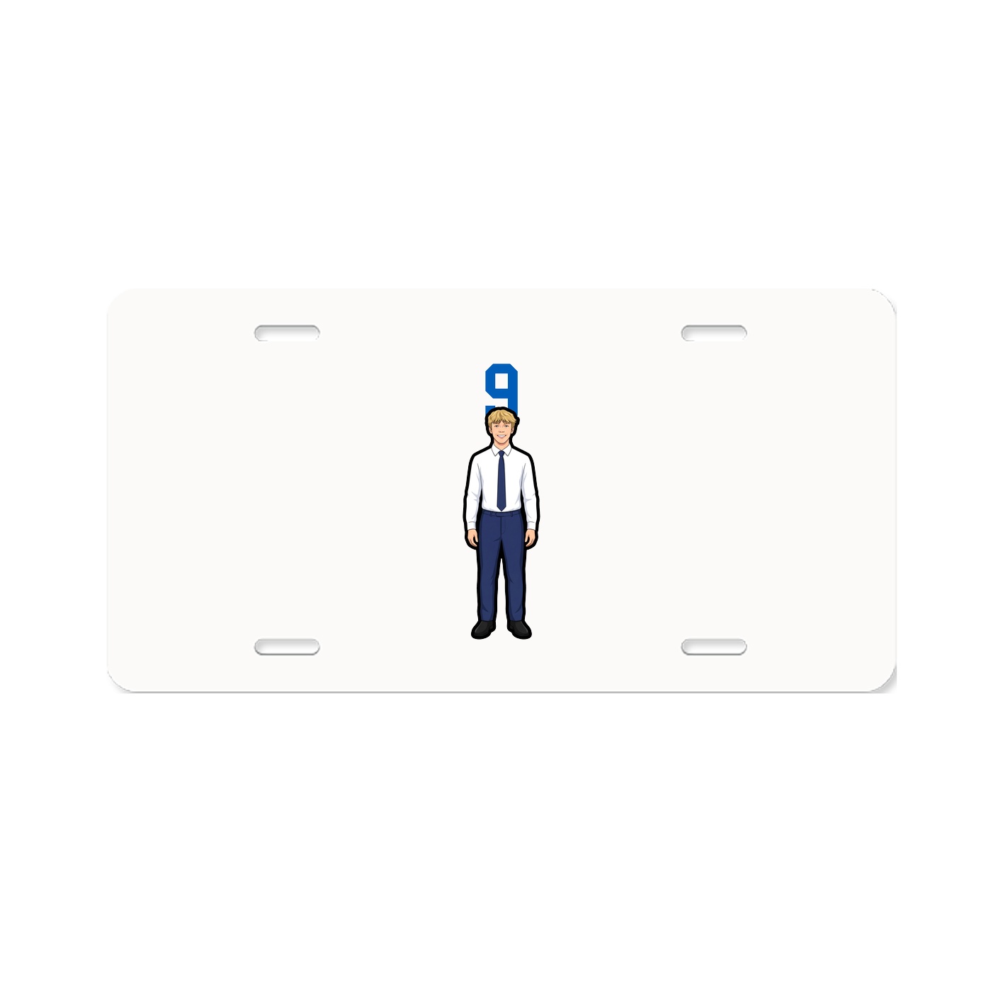 License Plate — Number Top in Classic