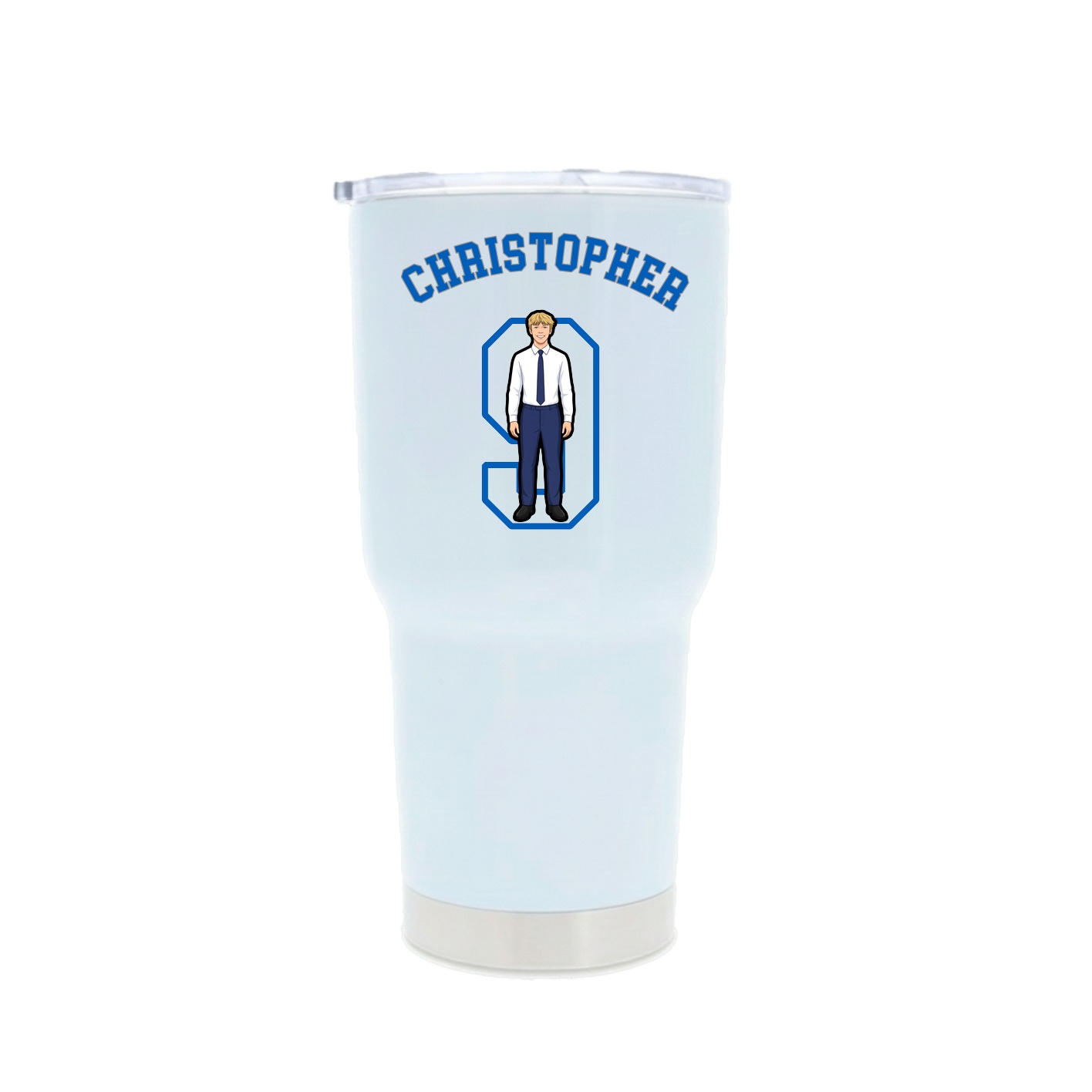 30oz Stainless Steel Tumbler — Shirsey Arch in White